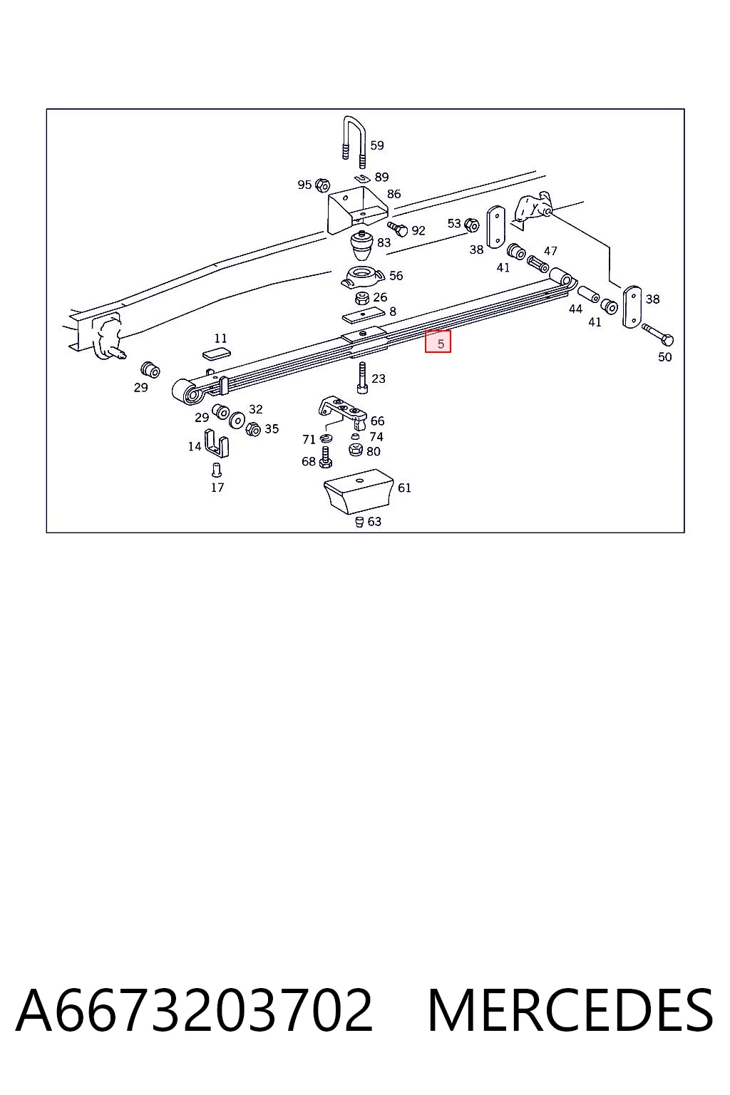 Купити Передня ресора Mercedes Benz Truck TRUCK T2/LN1  667, 668, 669, 670