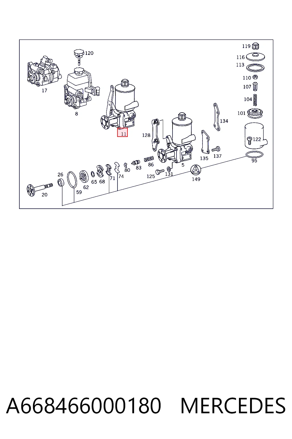  Насос ГУР Mercedes Benz Truck Vario 