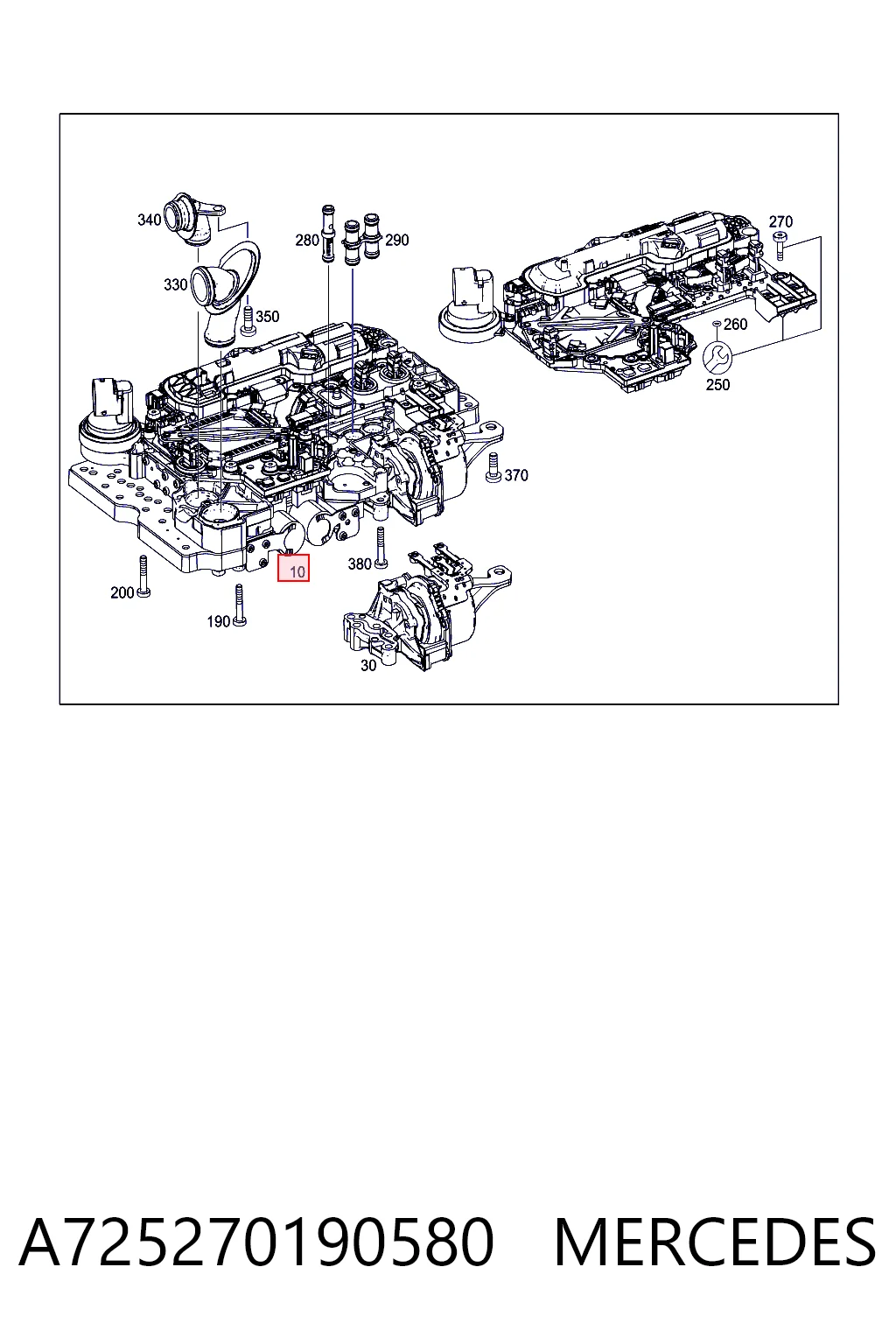  Mercedes A725270190587 ціна, від 348.41 USD