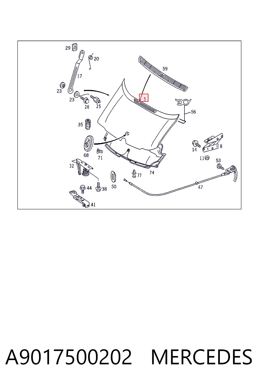 Капот API MD76001503000 ціна, від 239.95 USD