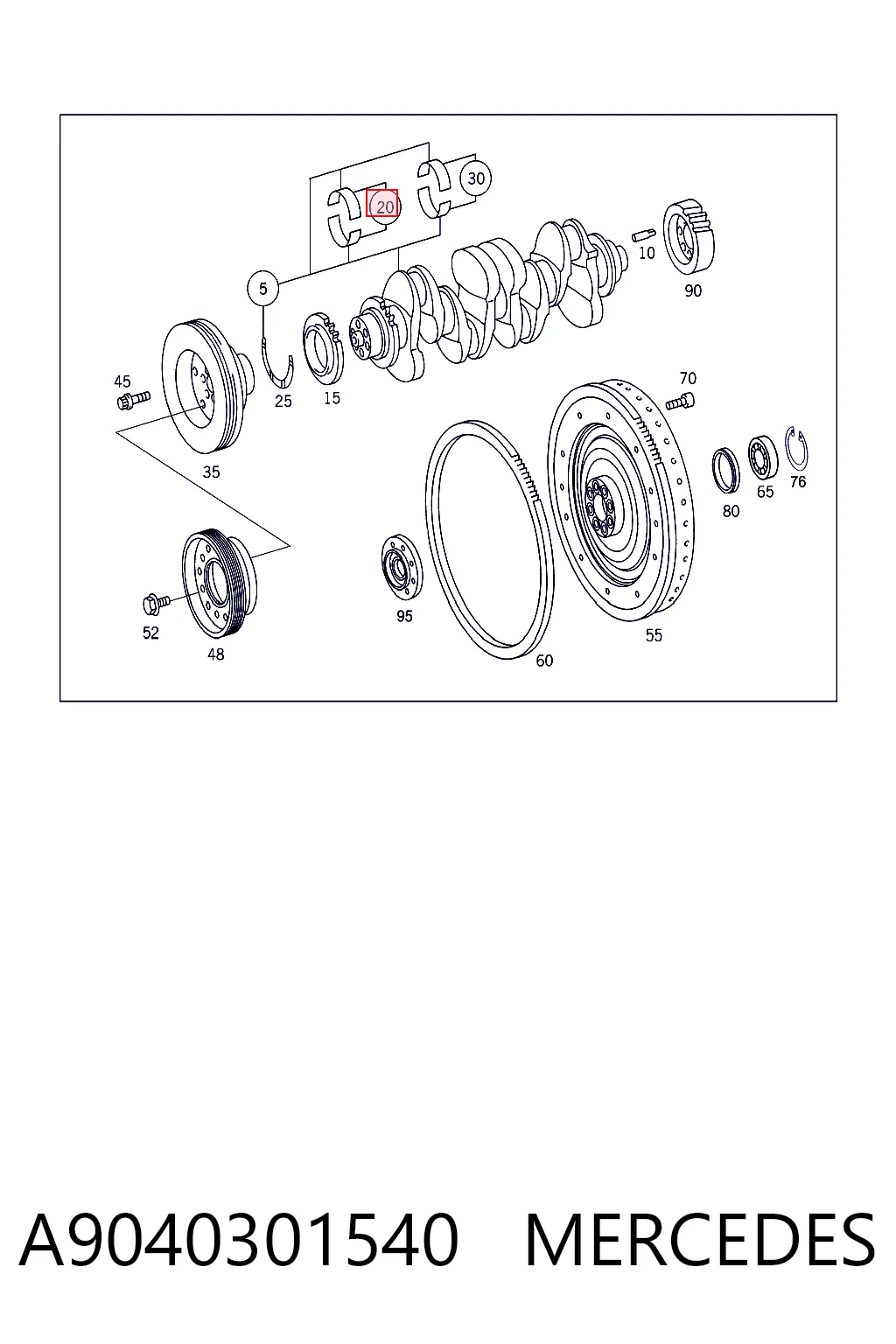 H0675025MM Glyco Комплект підшипників ковзання коленвалу