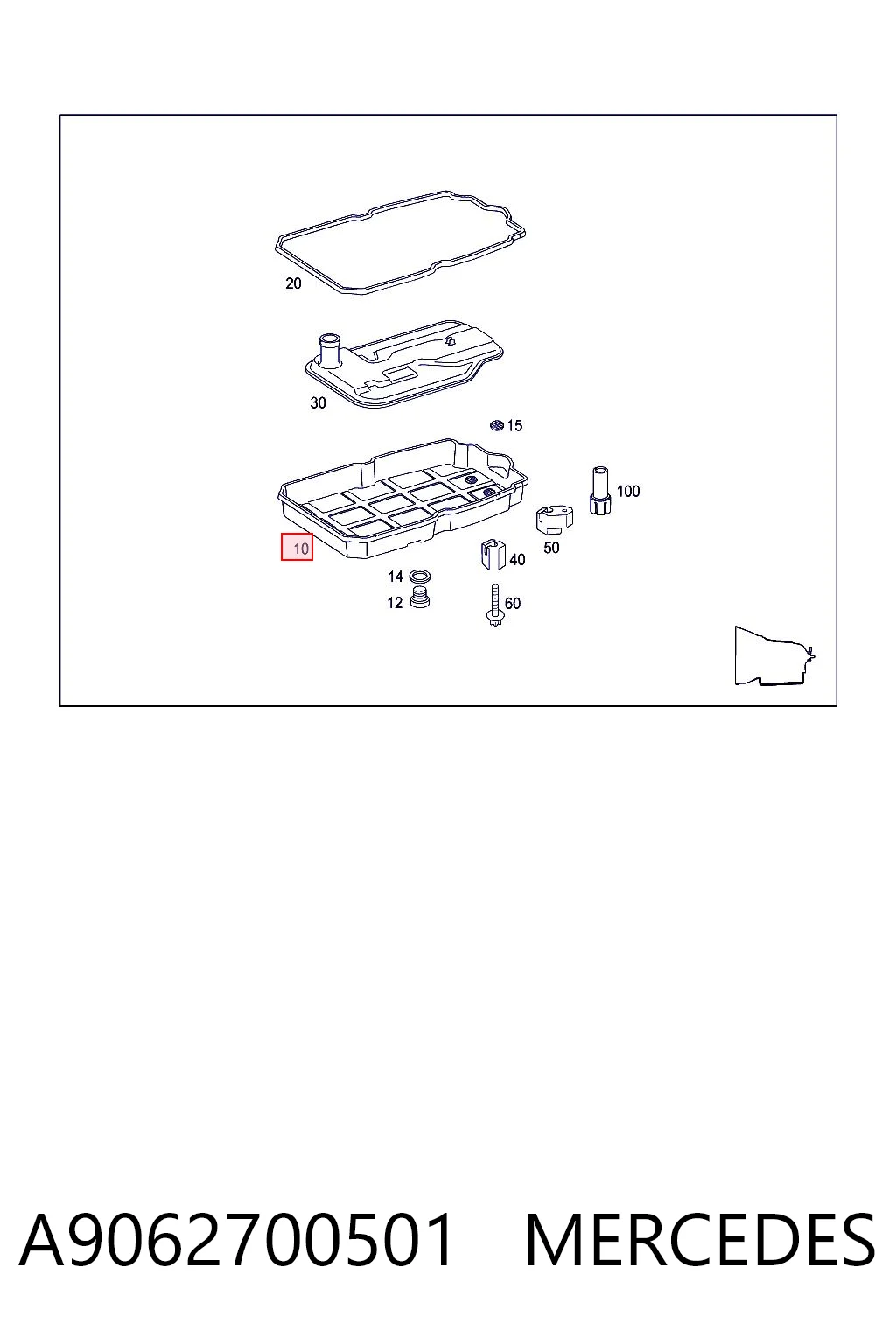 A9062700501 Mercedes Піддон АКПП