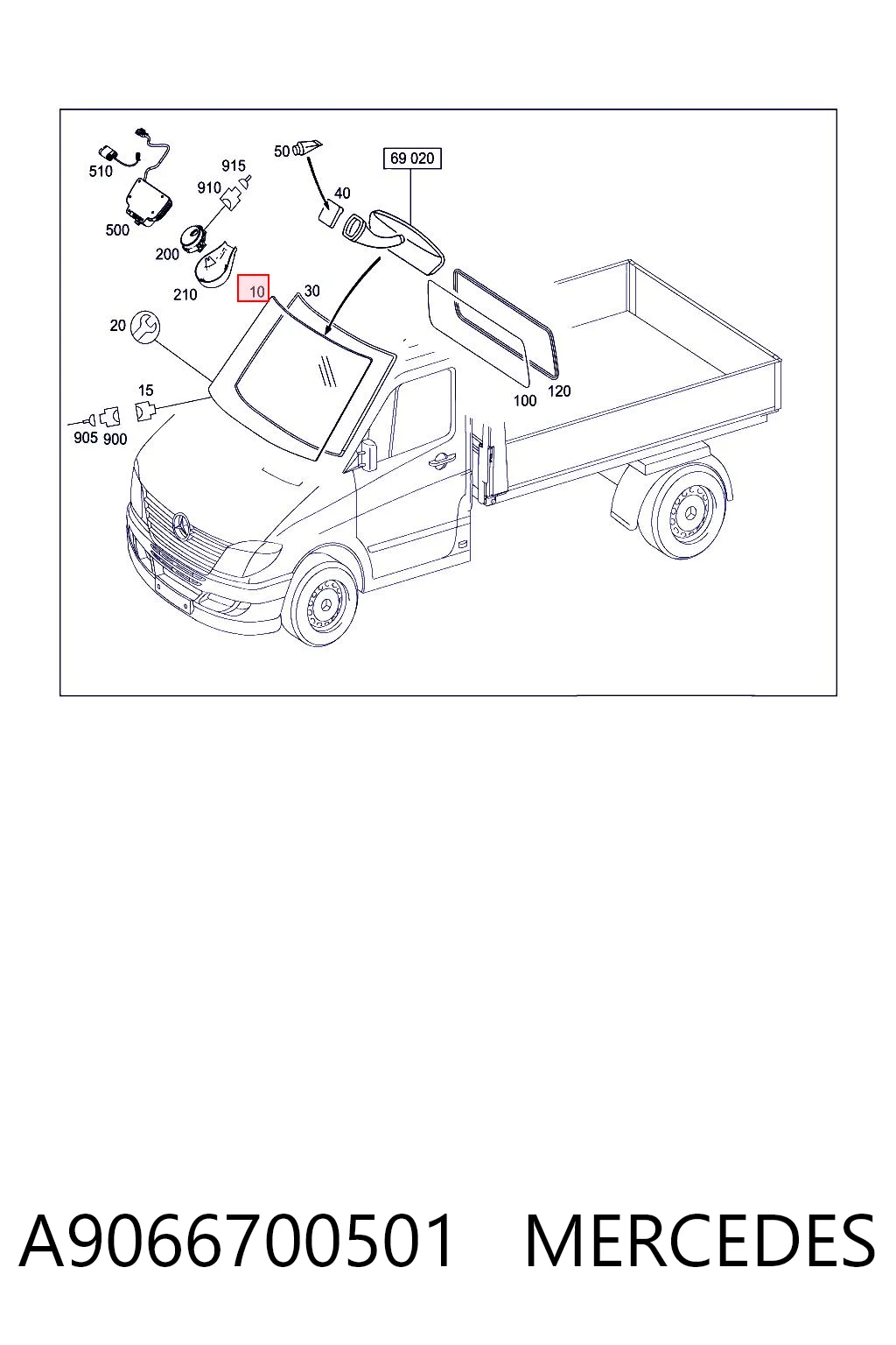 9066700501 VAG Автомобільне скло