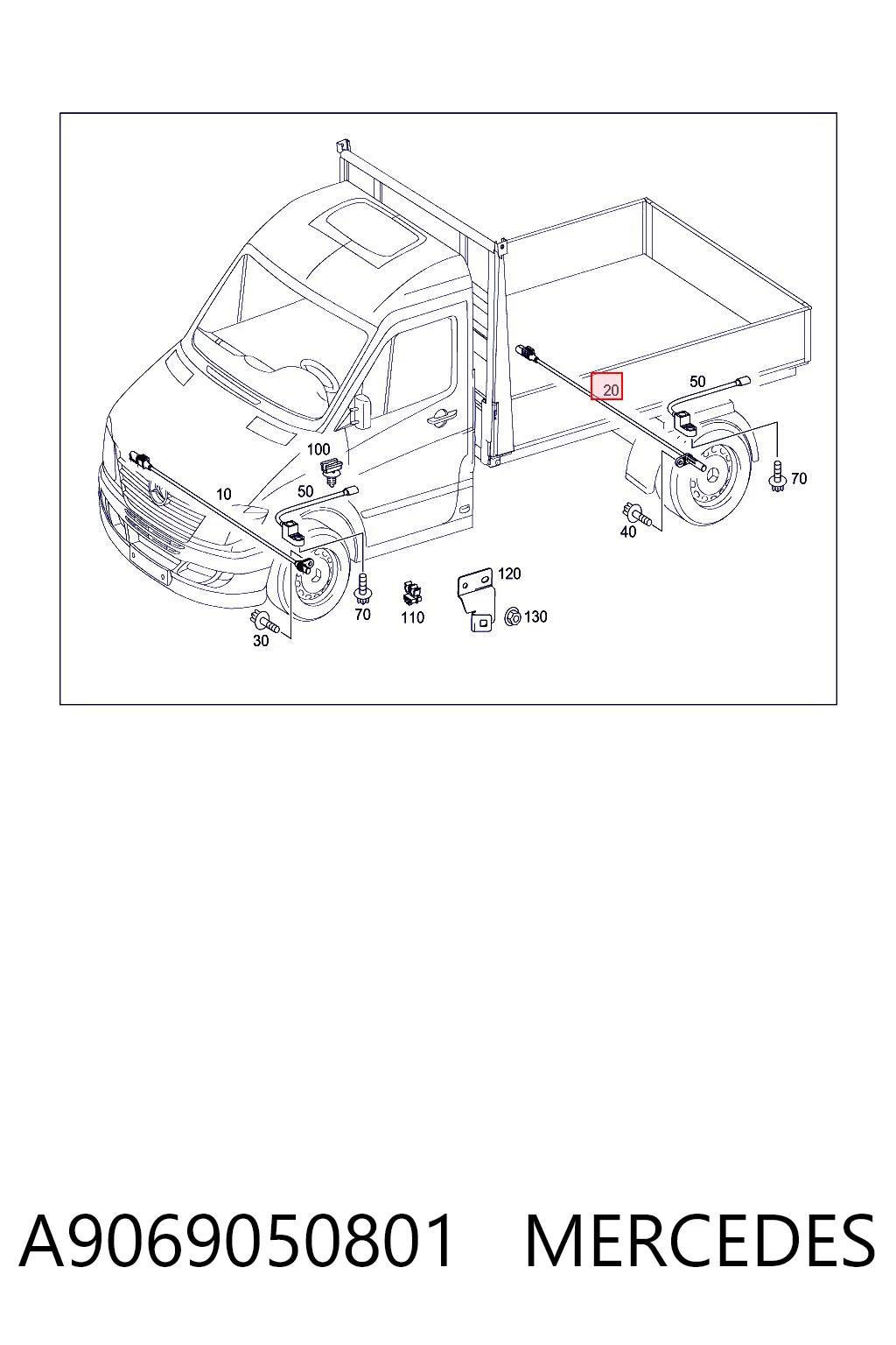 A9069050801 Mercedes Датчик ABS задній лівий