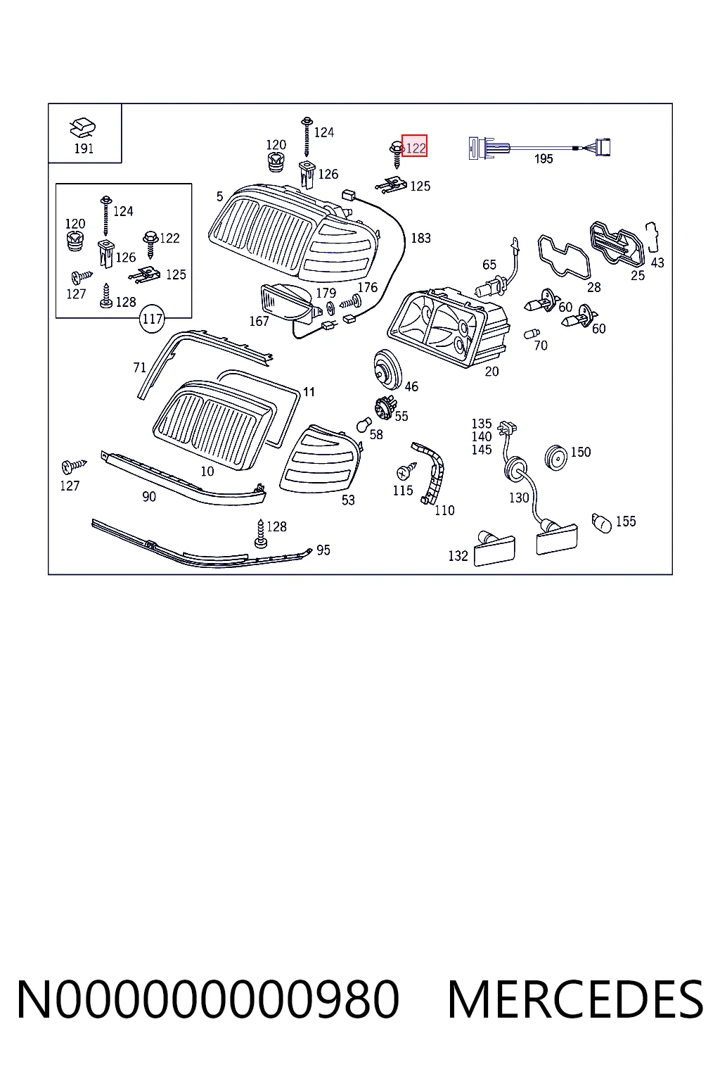  Mercedes N000000000987 ціна, від 0.51 USD