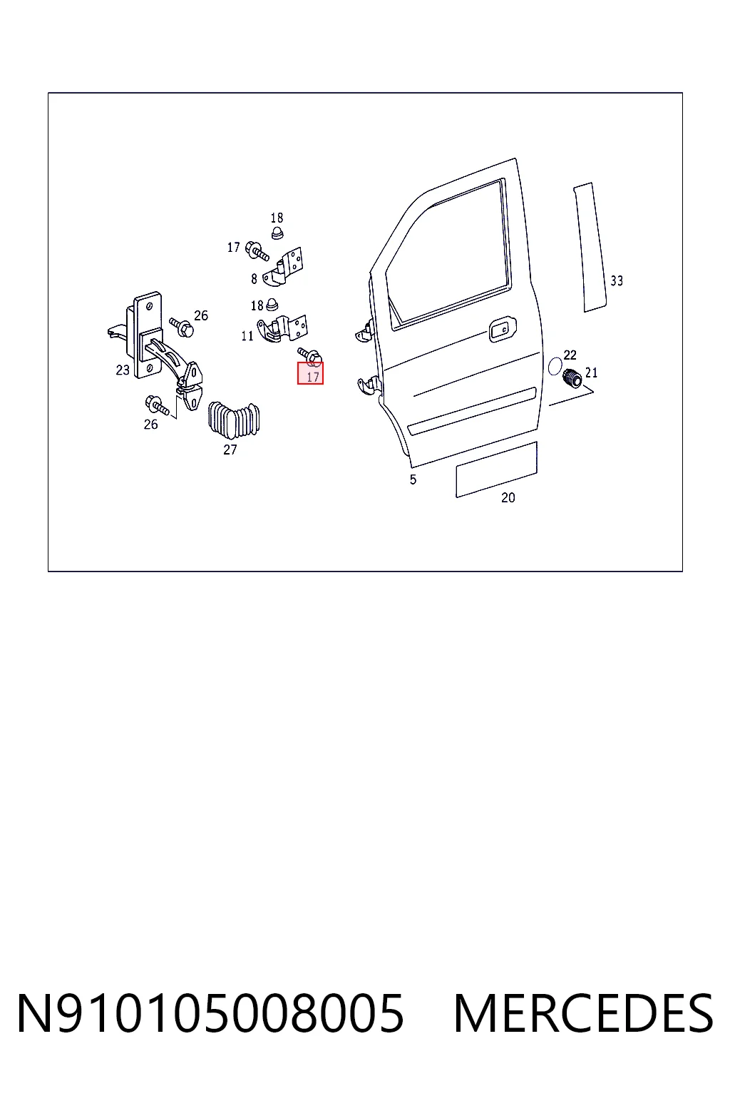 Купити N910105008060 Mercedes Болт вихлопної системи (глушника)