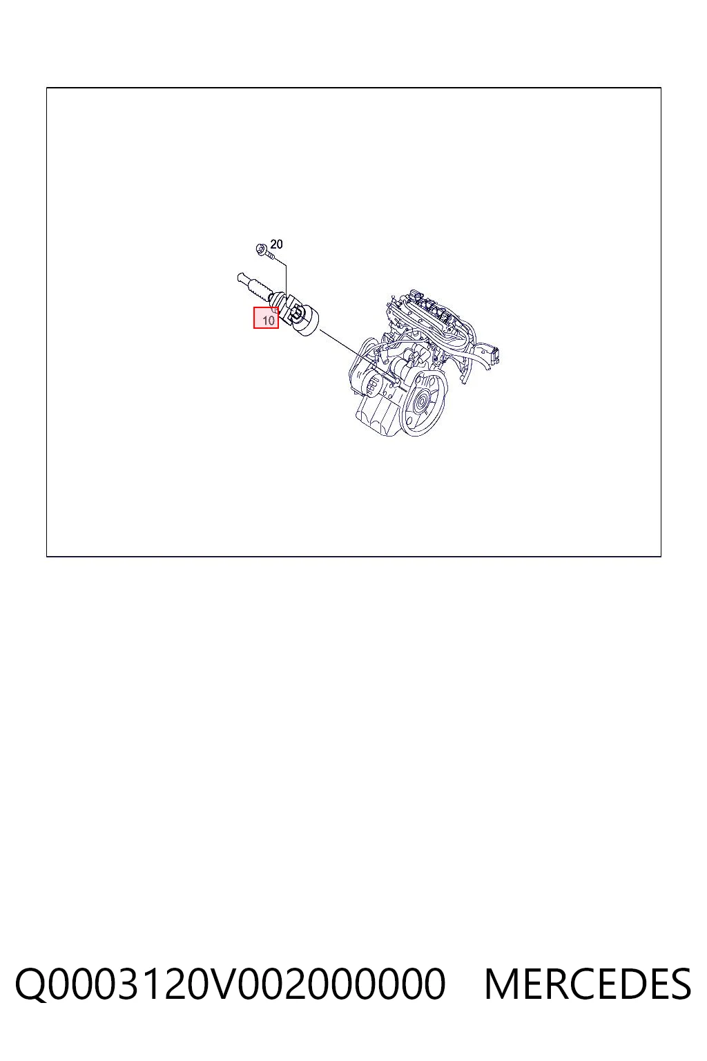 Q0003120V002000000 Mercedes Датчик детонації