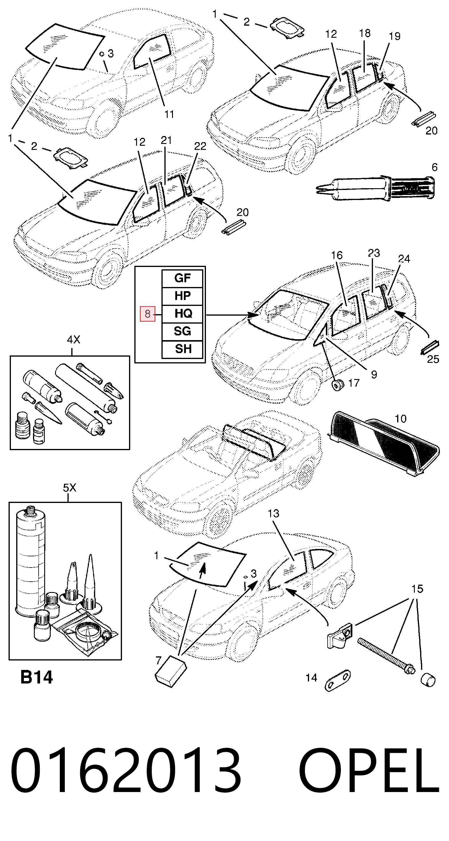 Купити 13121390 Peugeot/Citroen Вікно вітрове