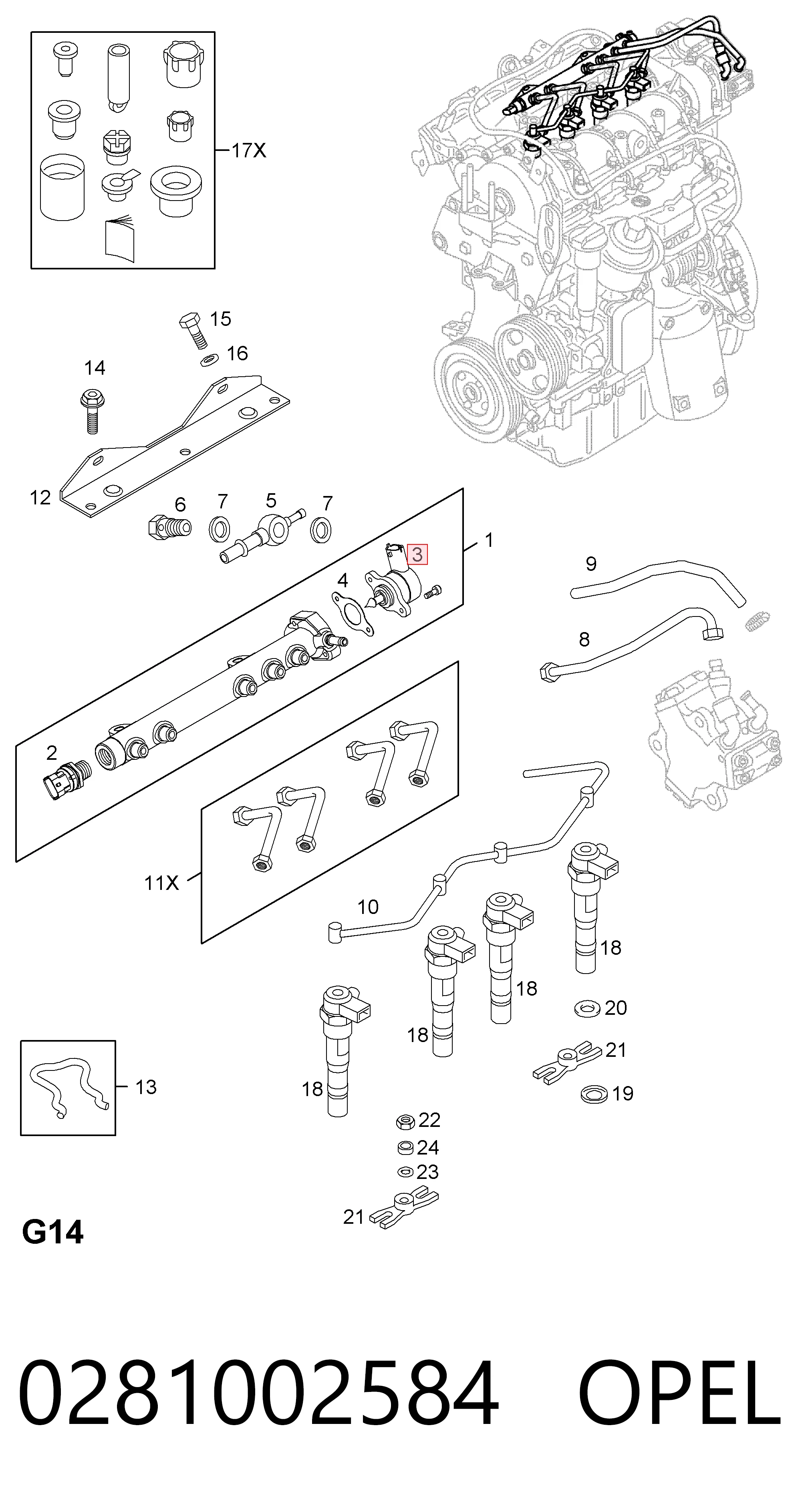 Купити 1561084E50 Bosch Регулятор тиску палива
