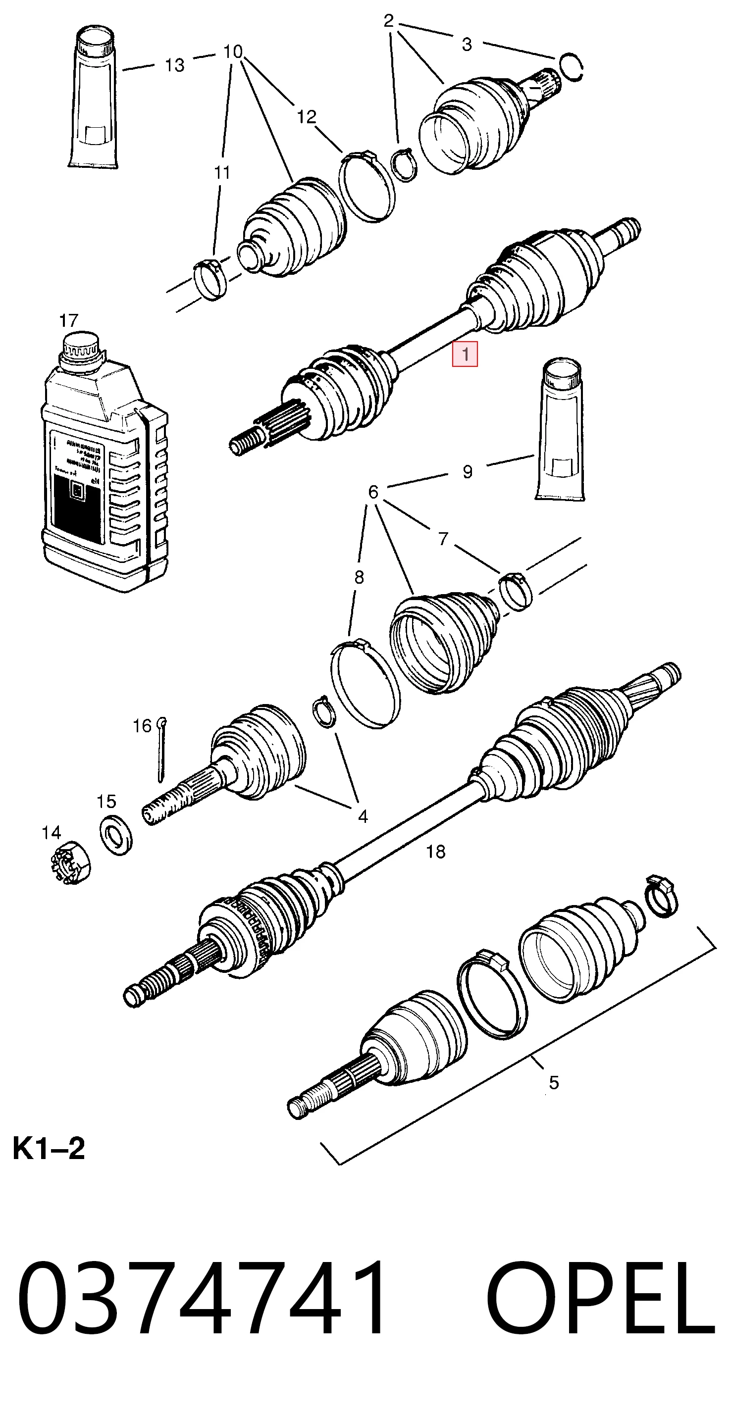 490465 Maxgear Привід лівий