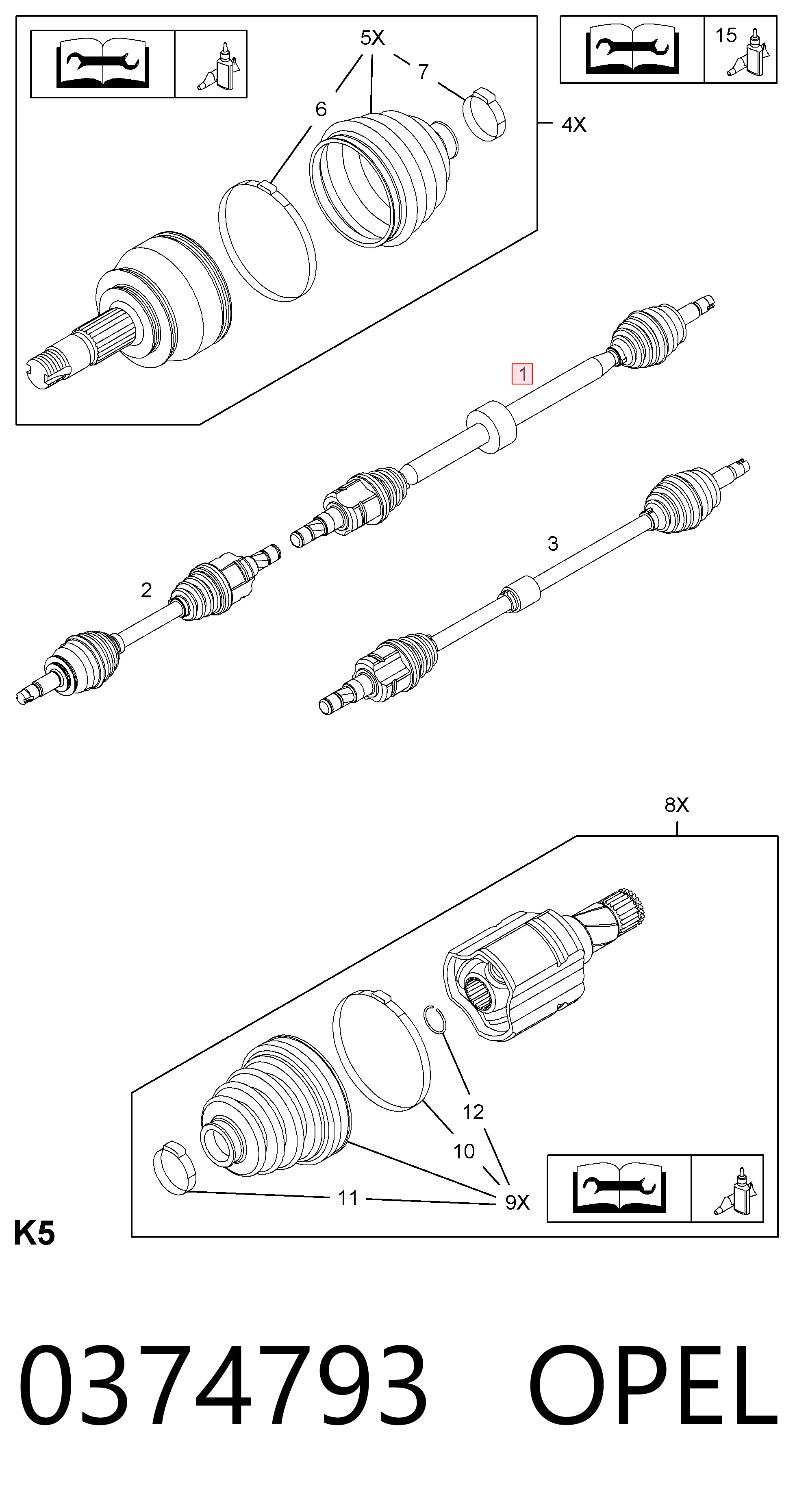 13150503 Peugeot/Citroen Привід передній правий