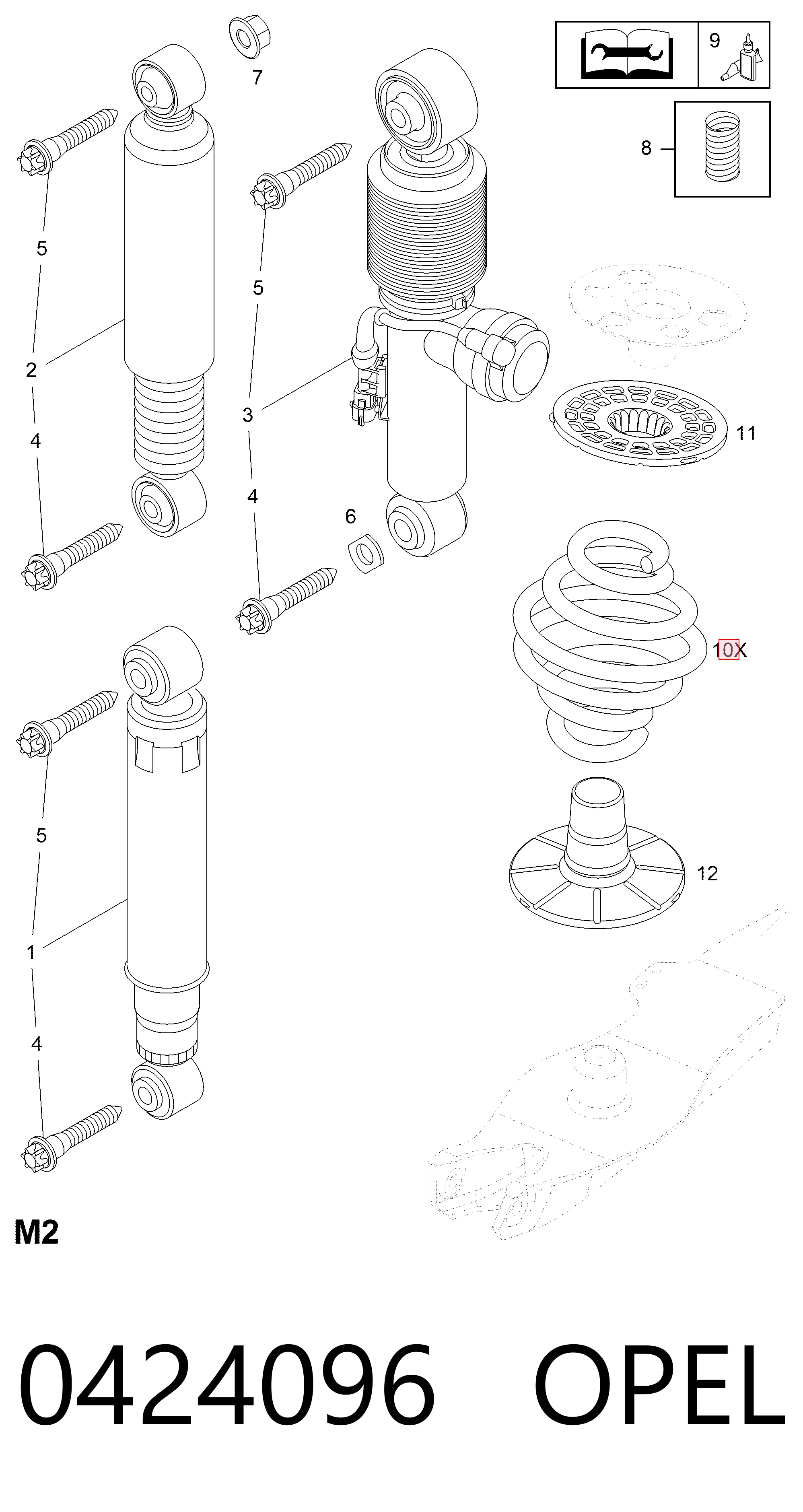 93179324 Peugeot/Citroen Пружина підвіски задня