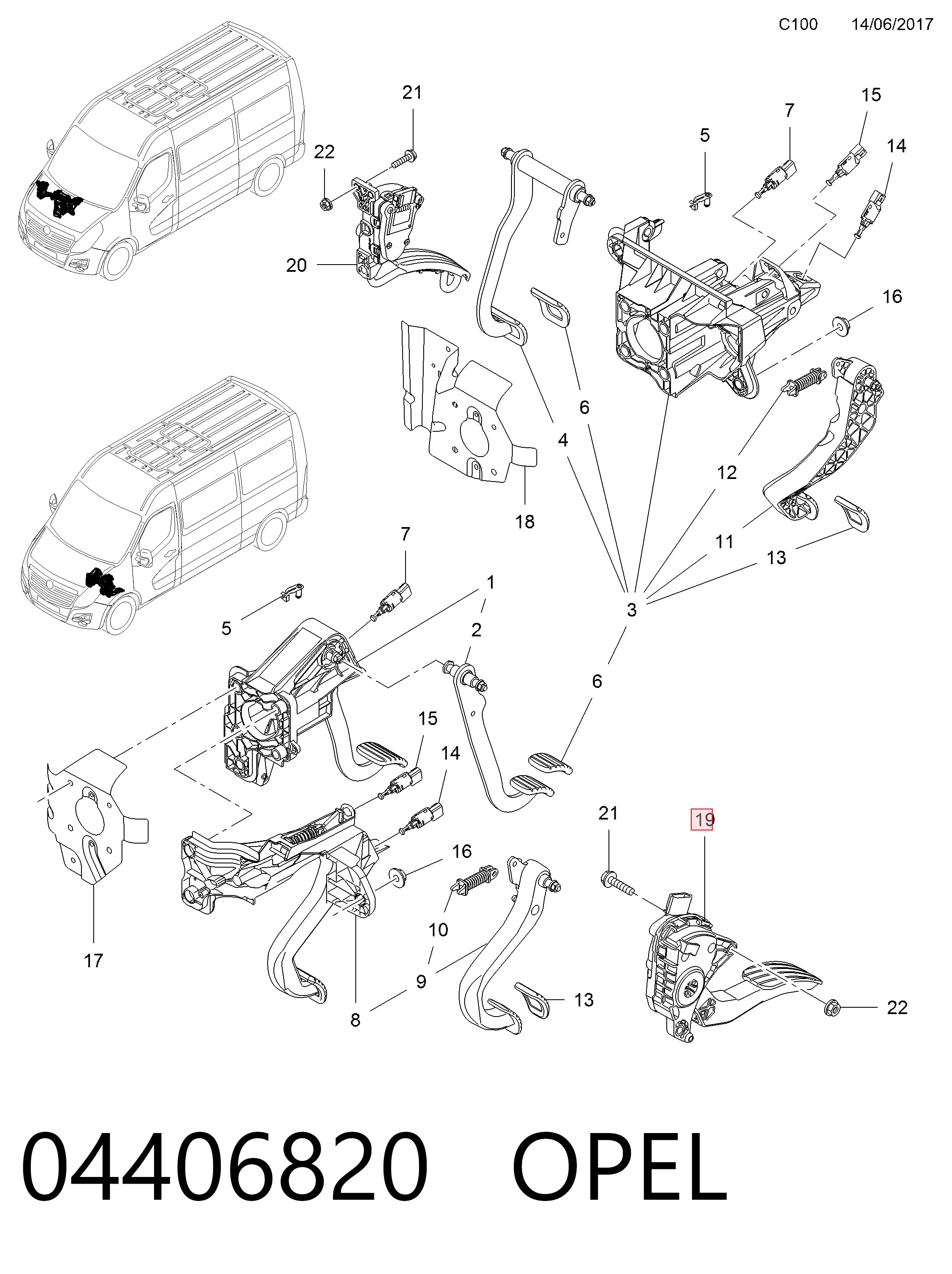 95515333 Peugeot/Citroen Педаль газу (акселератора)