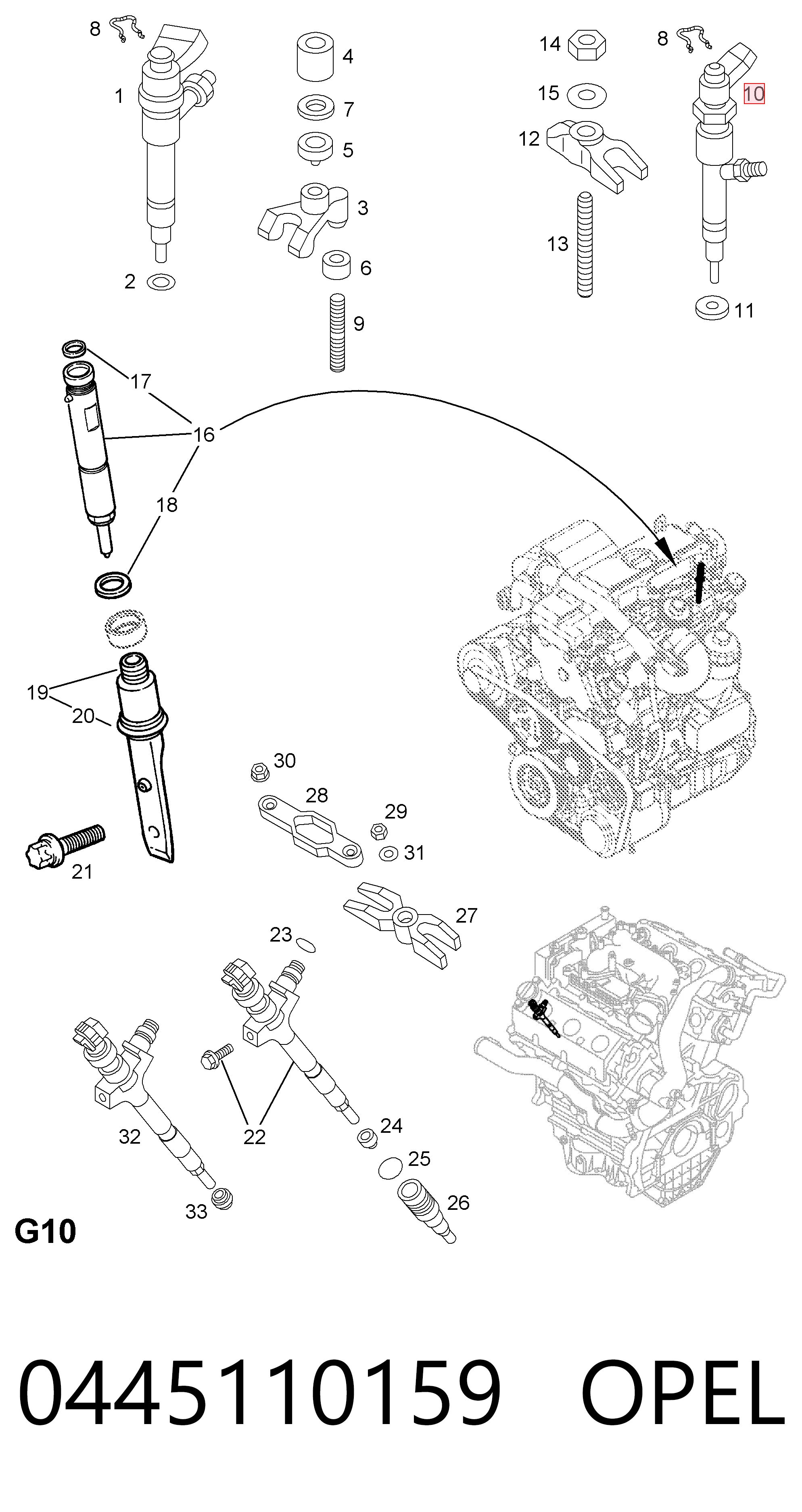 445110159 Bosch Форсунка вприску палива