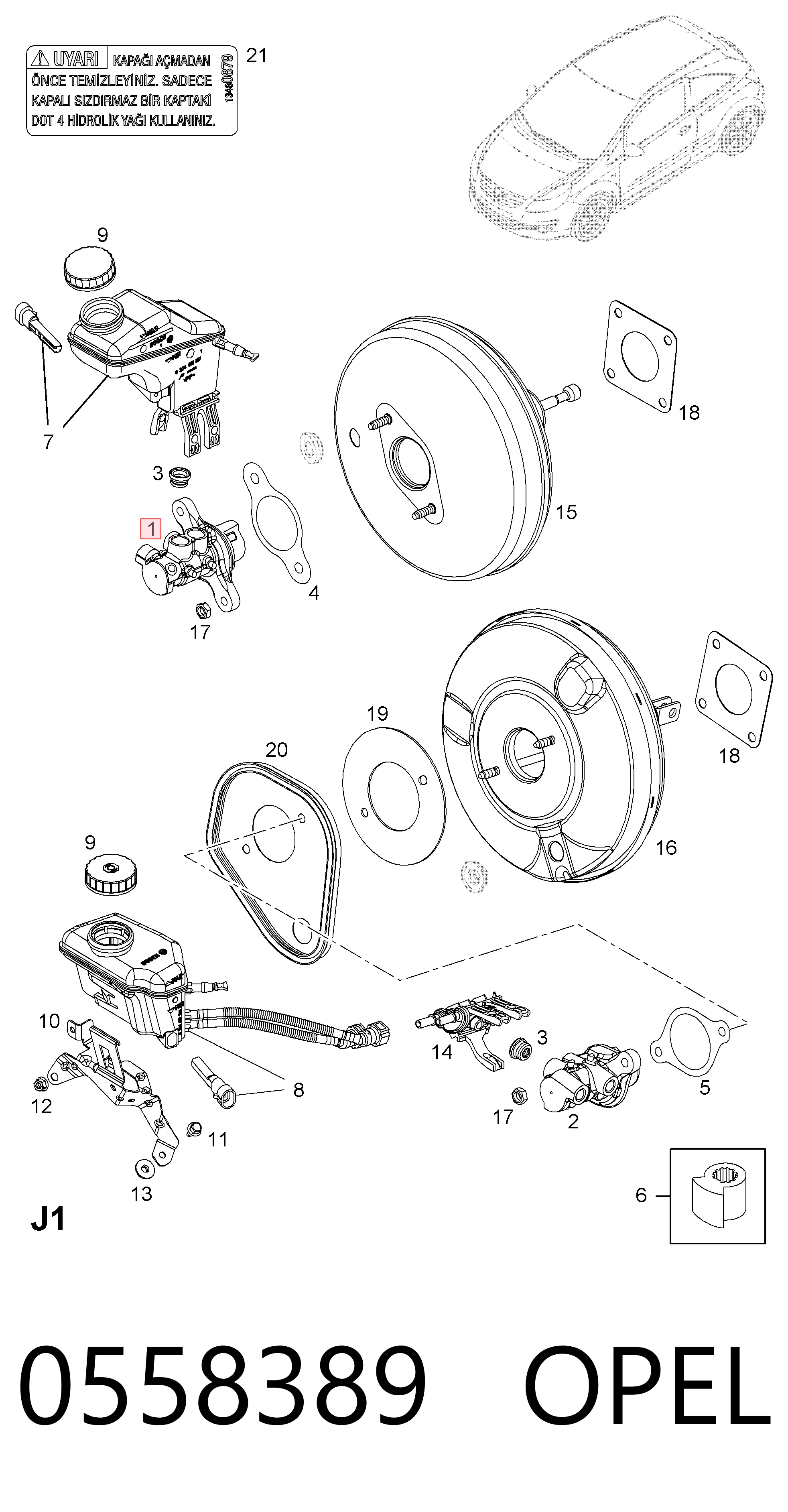 204123738 Bosch Циліндр гальмівний, головний