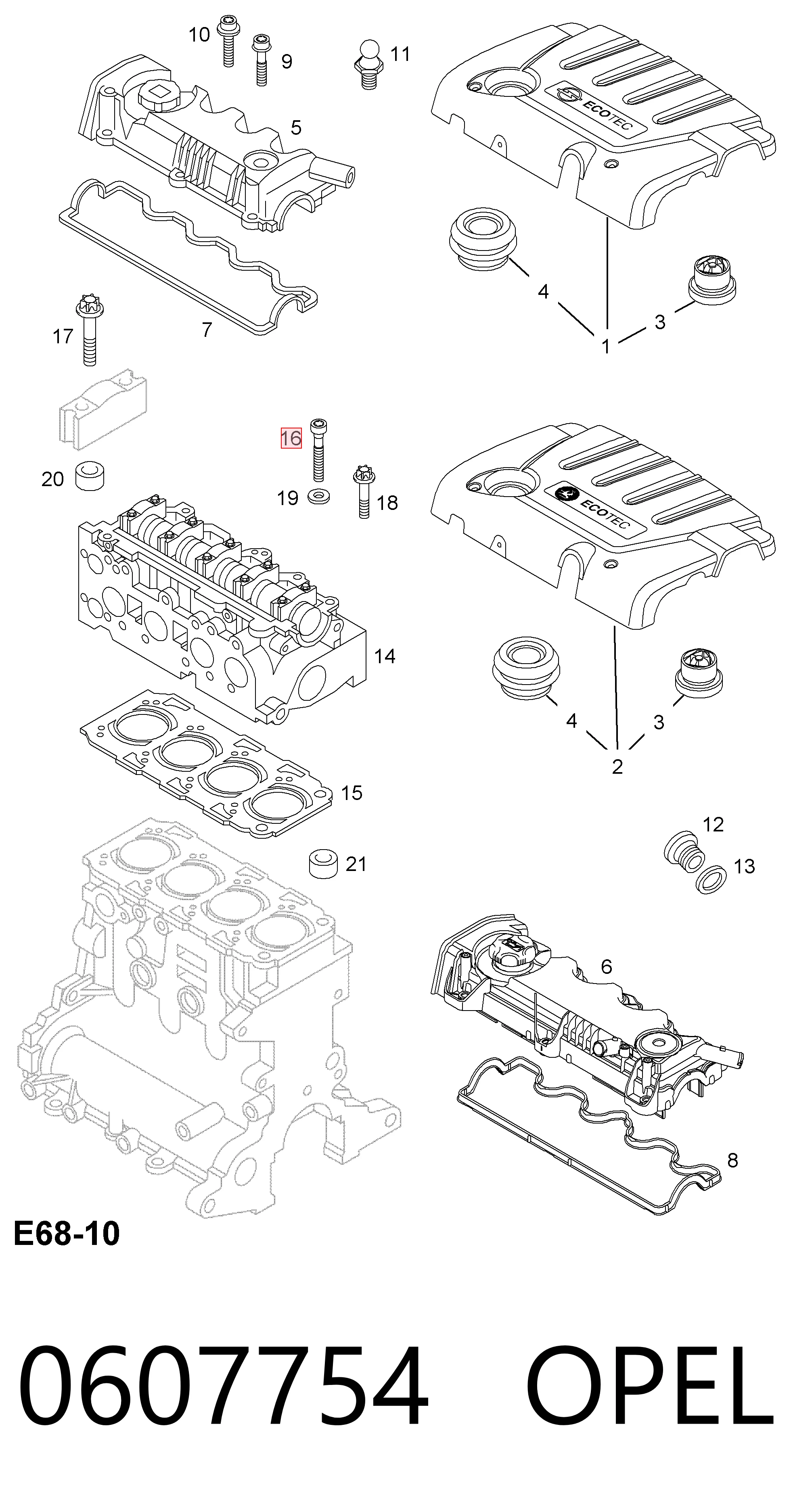 Болт головки блока циліндрів Fiat Croma II
