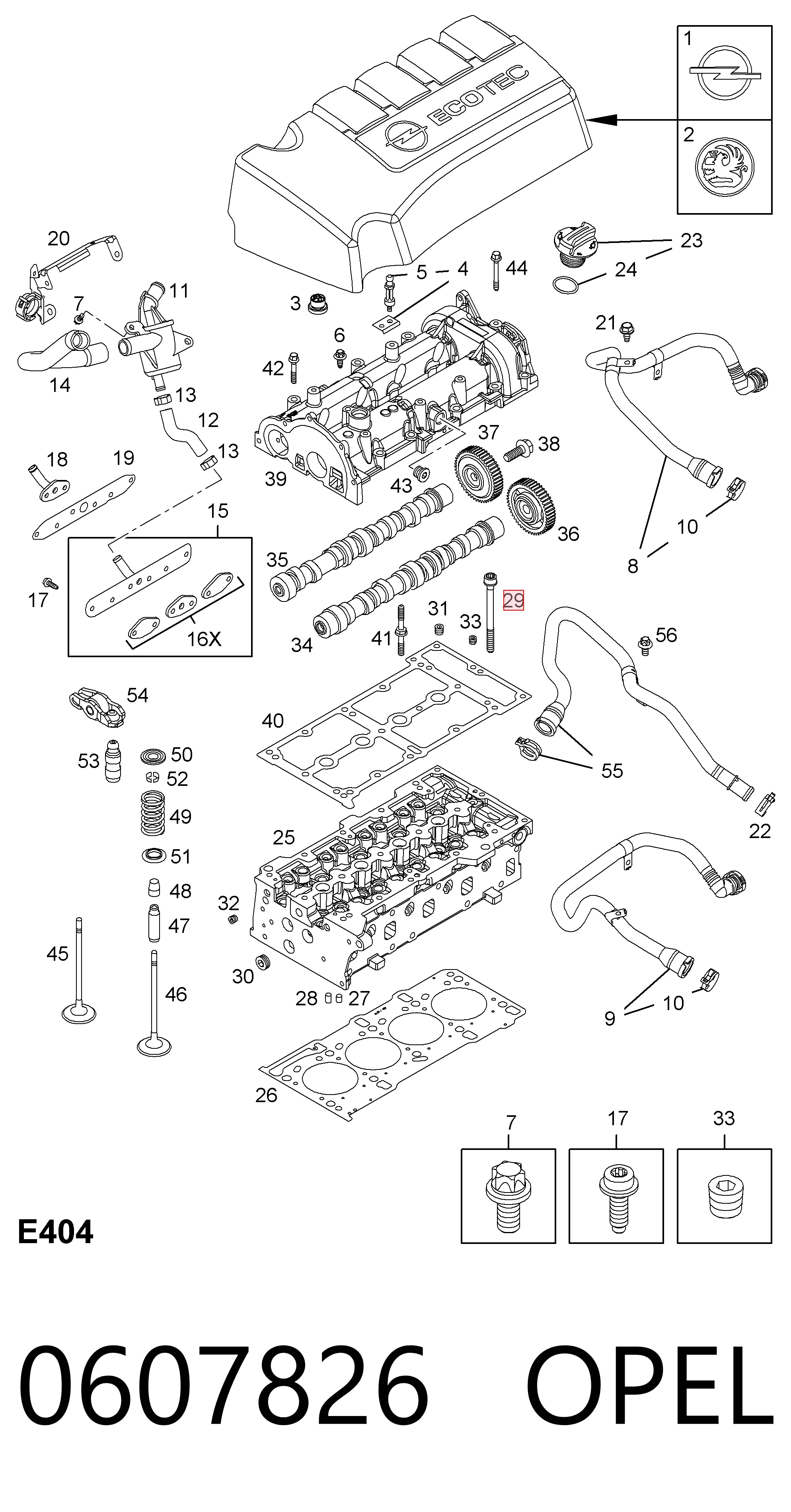 Болт головки блока циліндрів, ГБЦ Opel Astra H універсал (L35) (2004 - 2014) ціна, від 1.87 USD