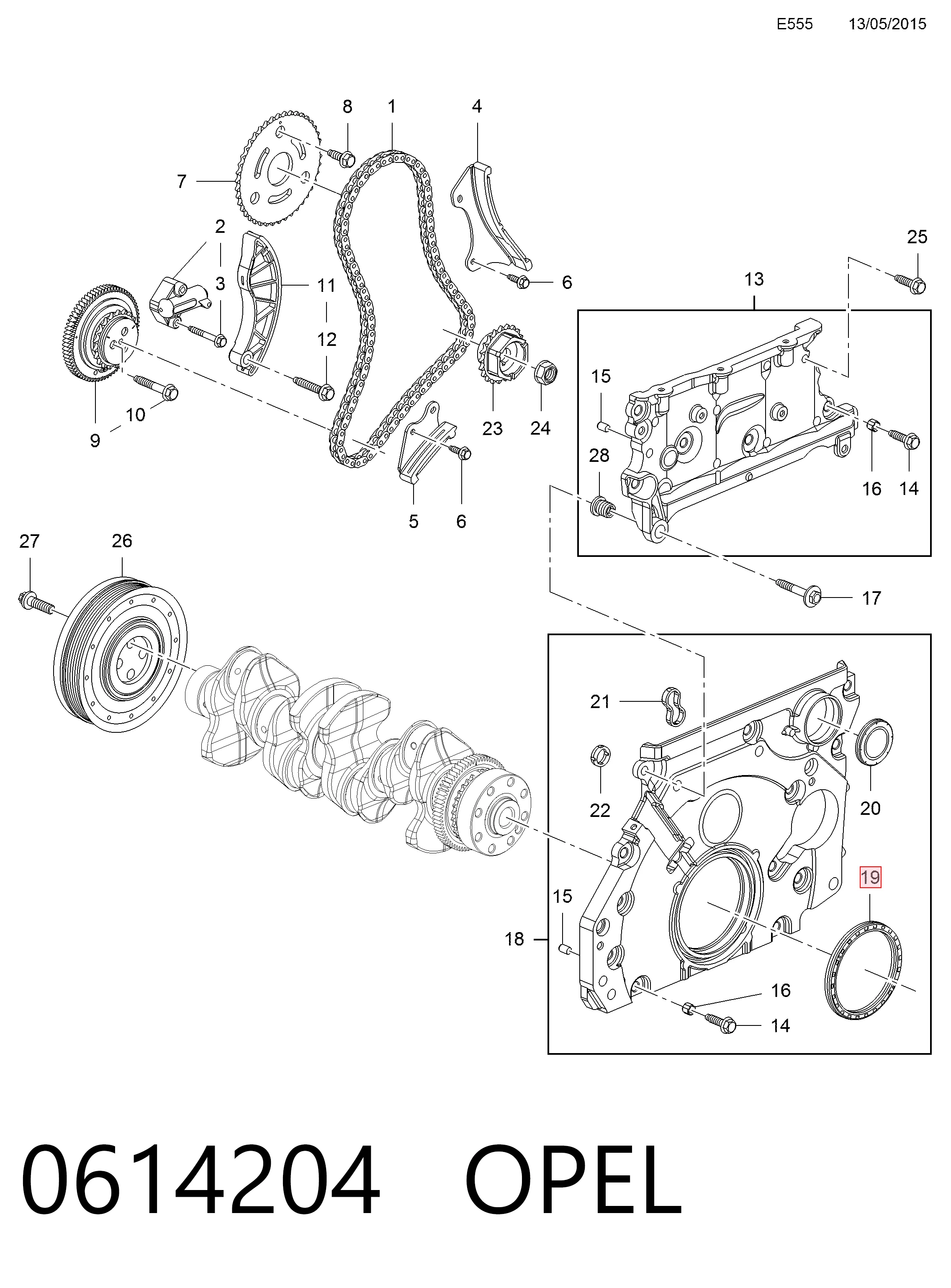 Сальник колінвала двигуна, задній Ford JX6Z6701B ціна, від 16.09 USD