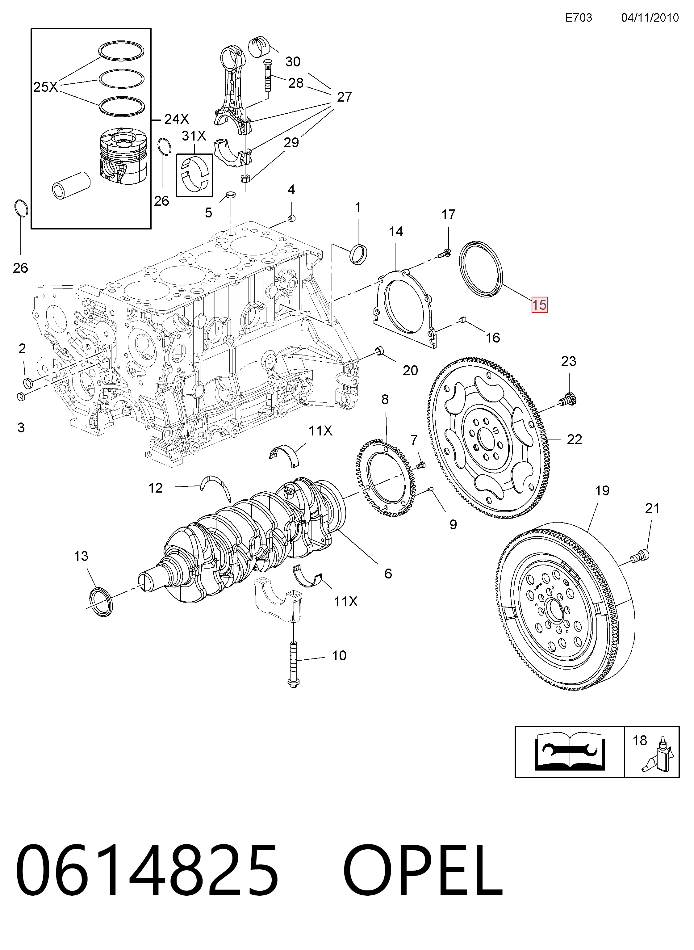 Сальник колінвала двигуна, задній Isuzu 94327063 ціна, від 6.35 USD