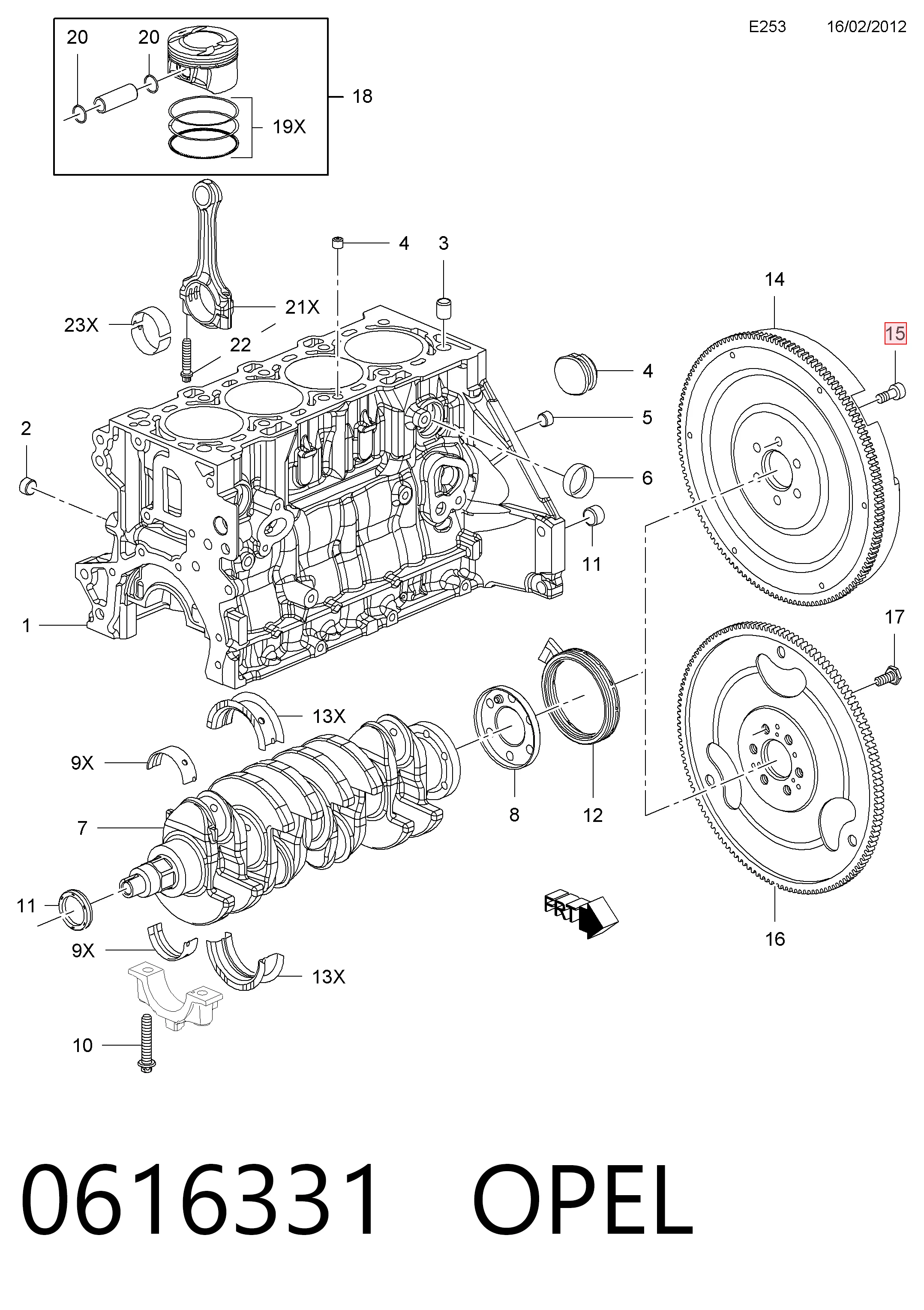 Купити 94500811 Peugeot/Citroen Болт кріплення маховика