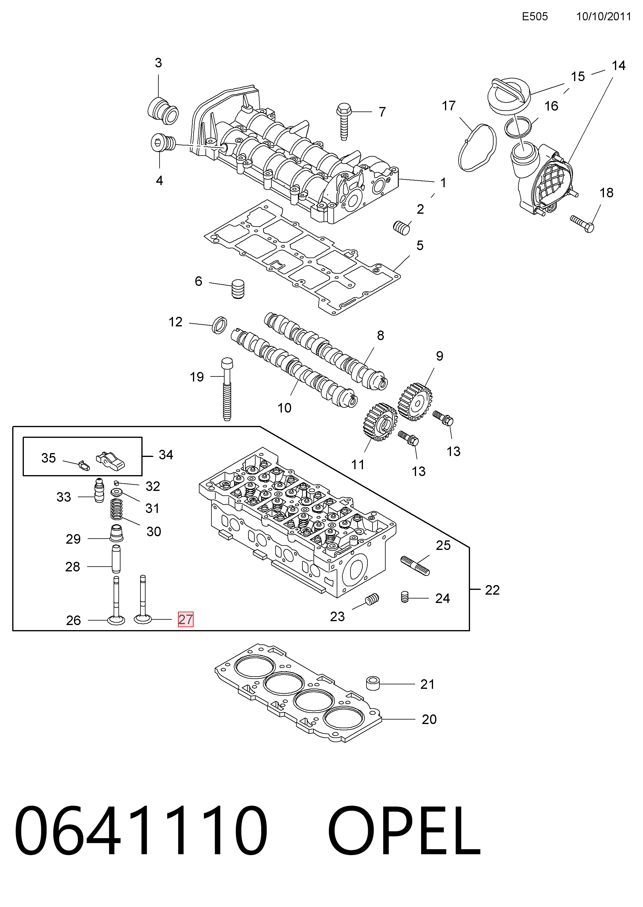 Купити 55190249 General Motors Клапан випускний