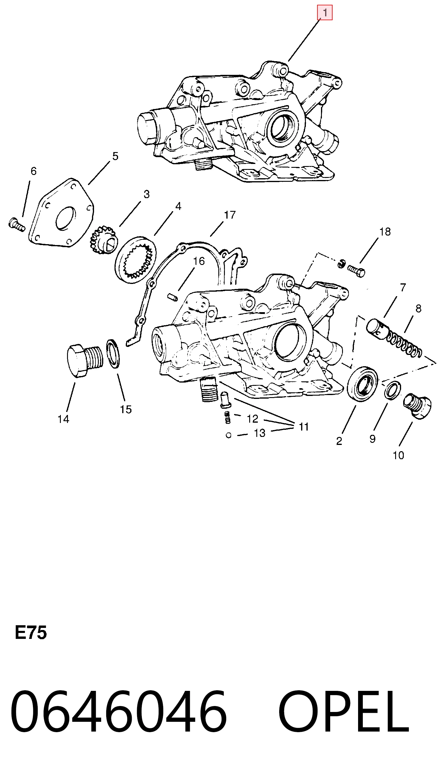 Помпа масляна Opel Vectra B седан (36) (1995 - 2002) ціна, від 50.23 USD