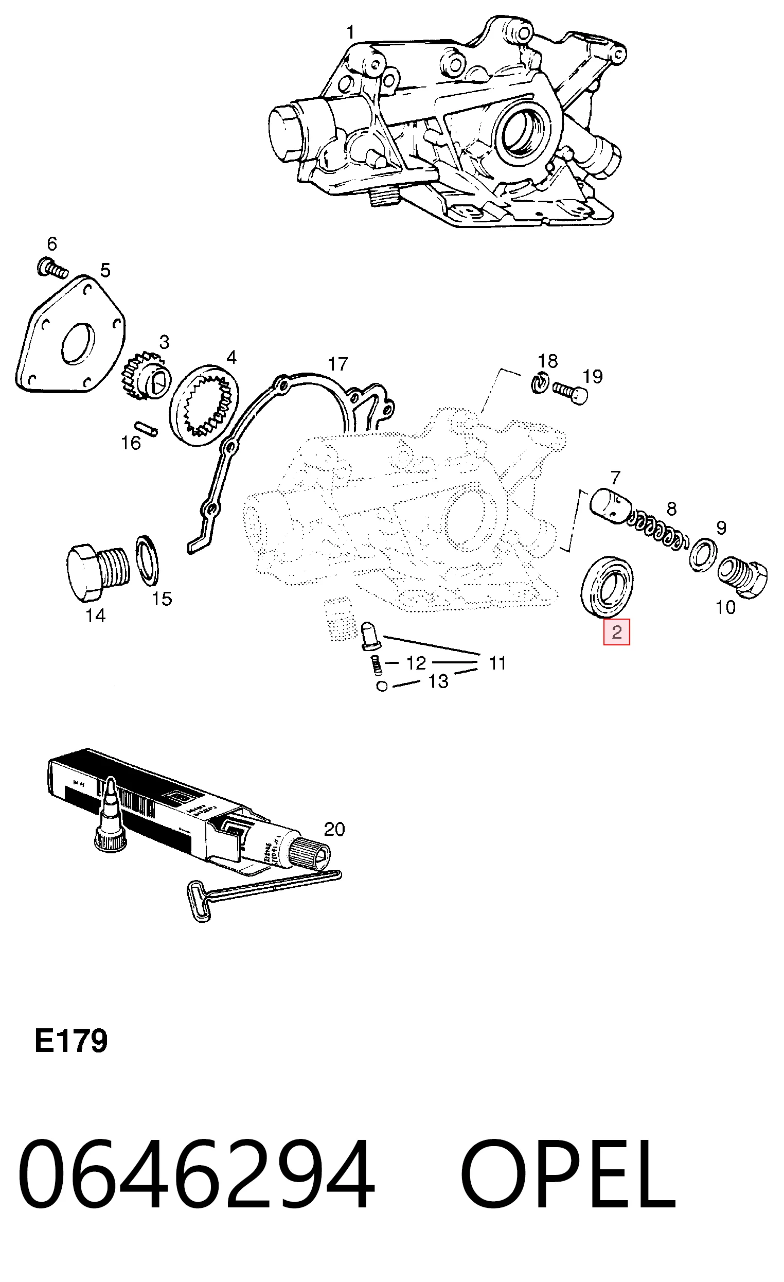  Сальник коленвалу Opel Astra 
