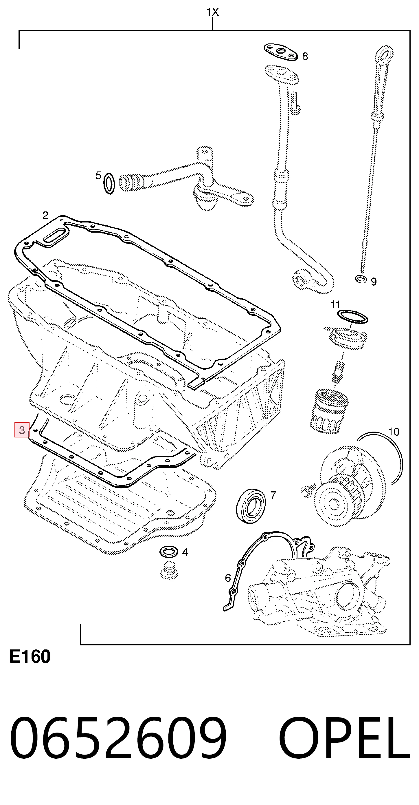 Прокладка піддону картера двигуна, нижня General Motors 90530626 ціна, від 20.03 USD