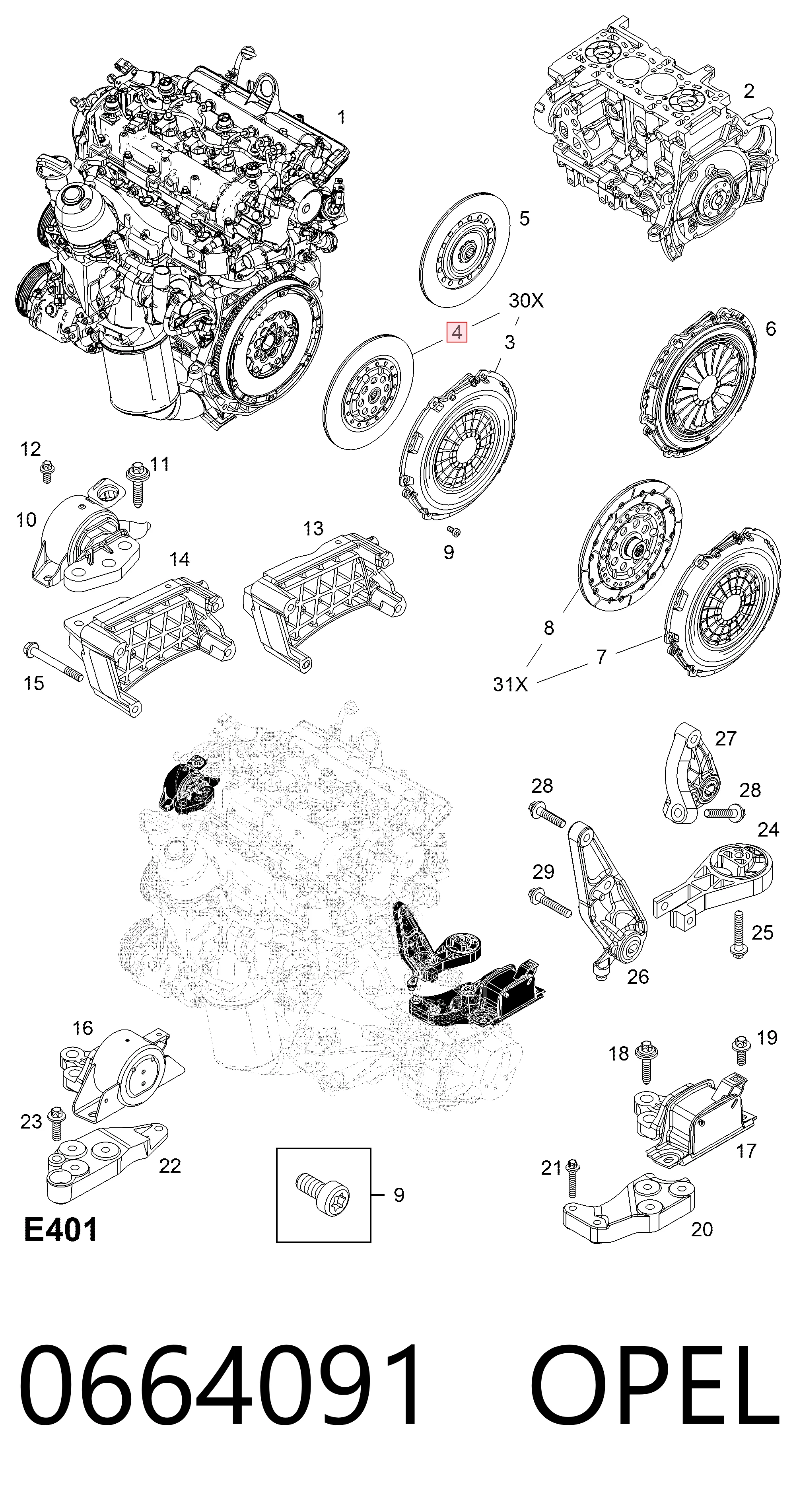 Купити S33017 Polcar Комплект зчеплення (диск, корзина, підшипник)