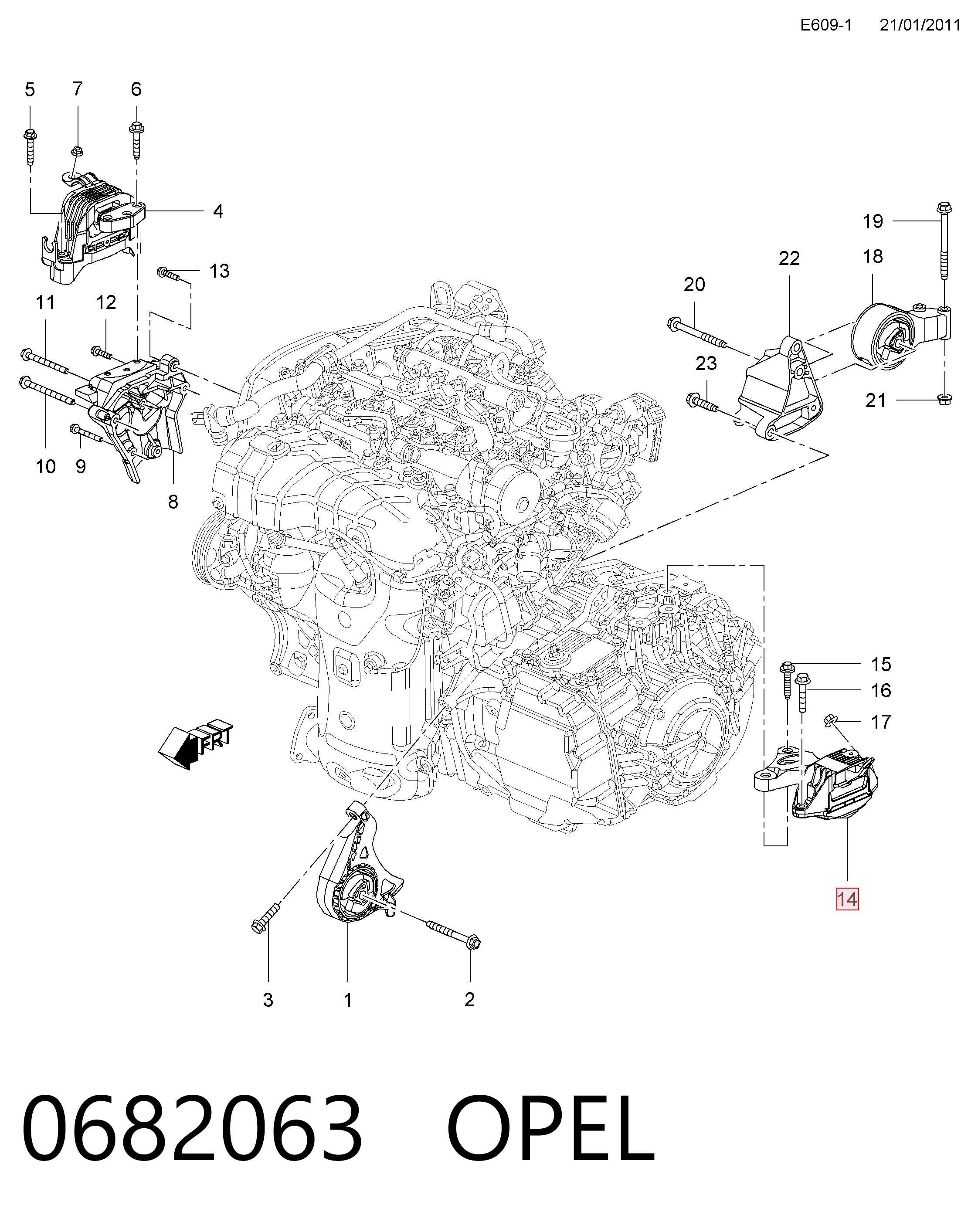 SAS2706529 Sasic Ліва опора двигуна