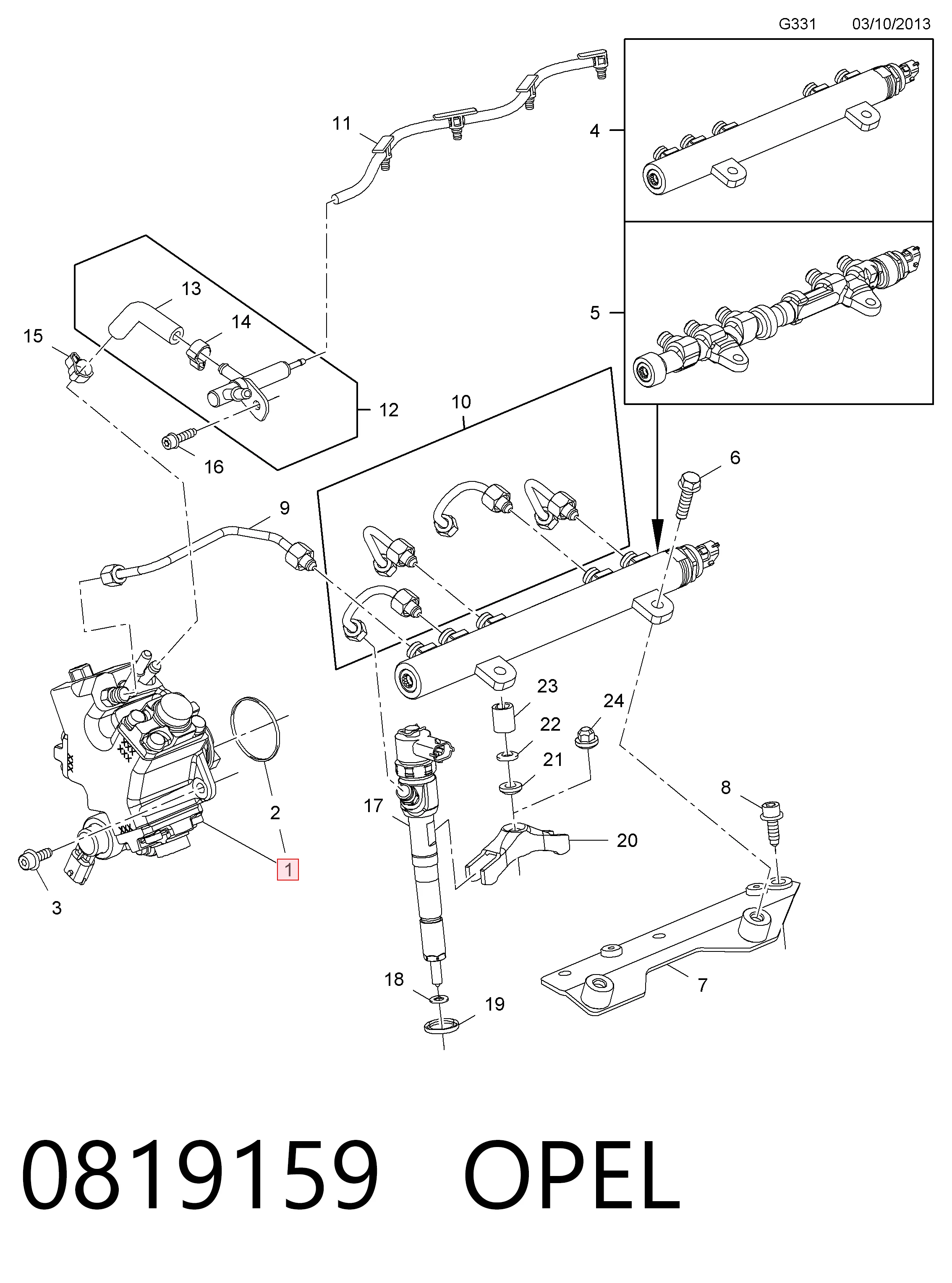 0445010381 Bosch Насос паливний високого тиску (ПНВТ)