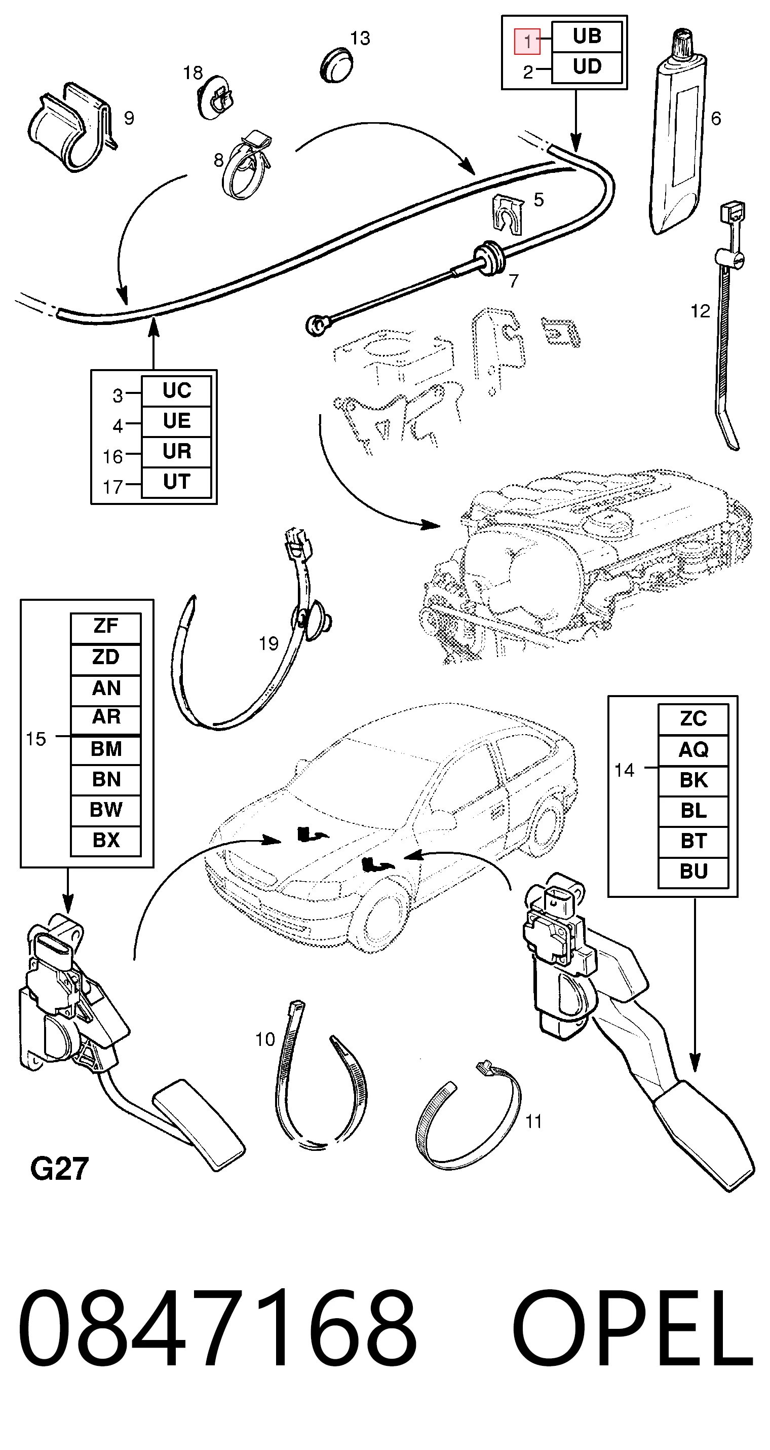 Трос газу General Motors 90530808 ціна, від 12.84 USD