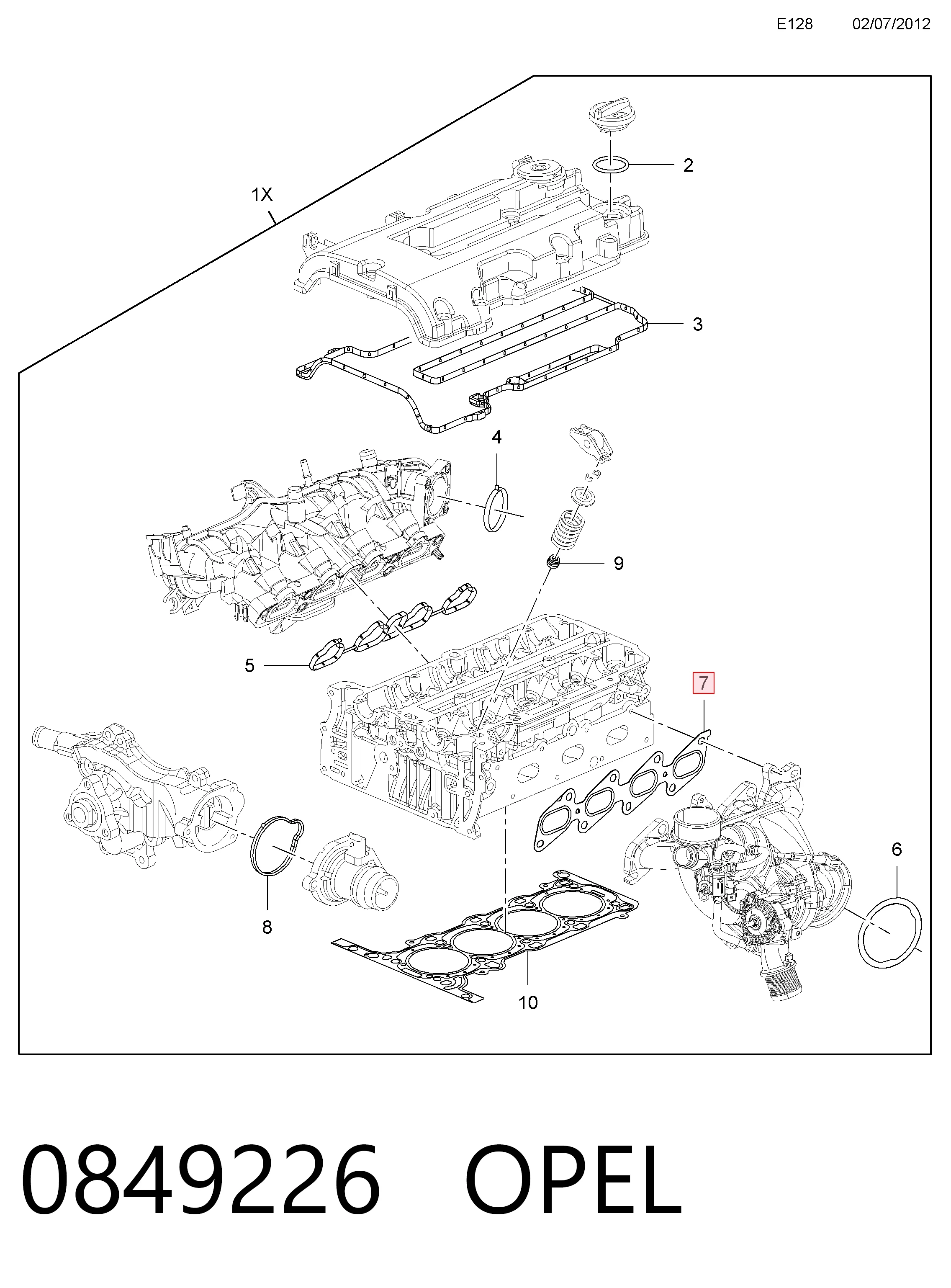 Прокладка випускного колектора General Motors 849226 ціна, від 9.84 USD