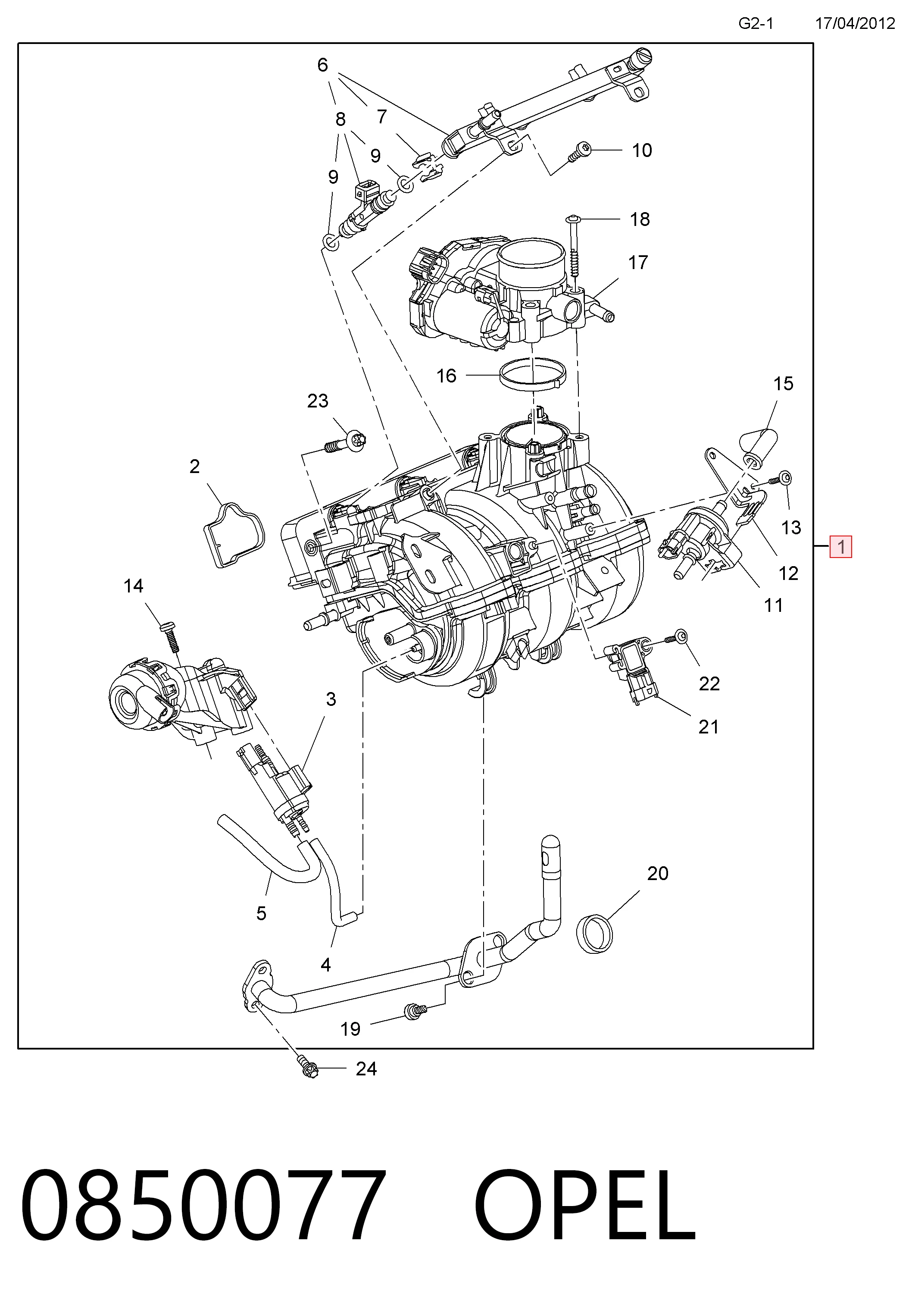 Купити 55562247 General Motors Впускний колектор