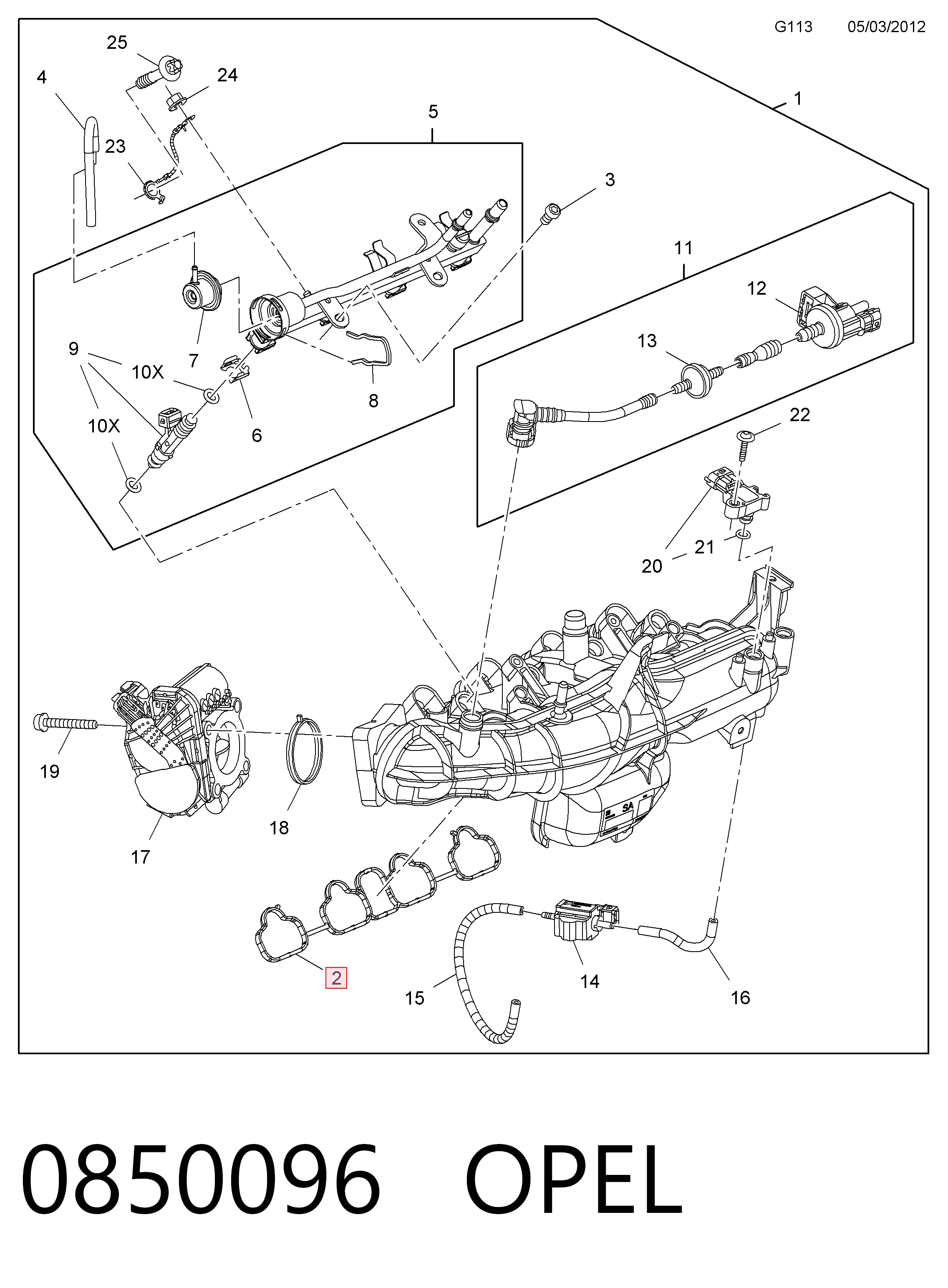 Прокладка впускного колектора Opel Corsa E хетчбек (X15) (2014 - 2026) ціна, від 14.51 USD