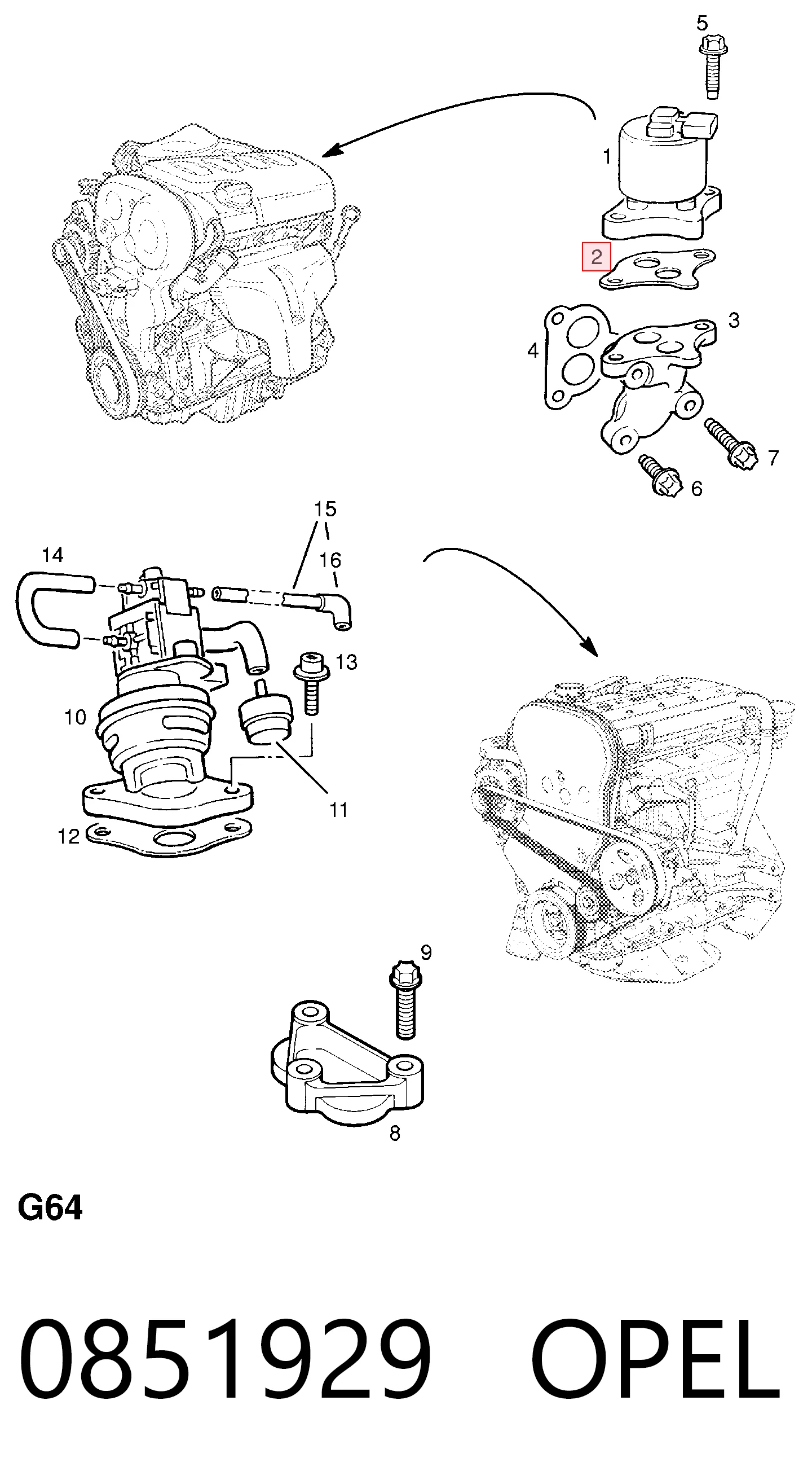 Прокладка EGR-клапана рециркуляції General Motors 0851929 ціна, від 1.15 USD