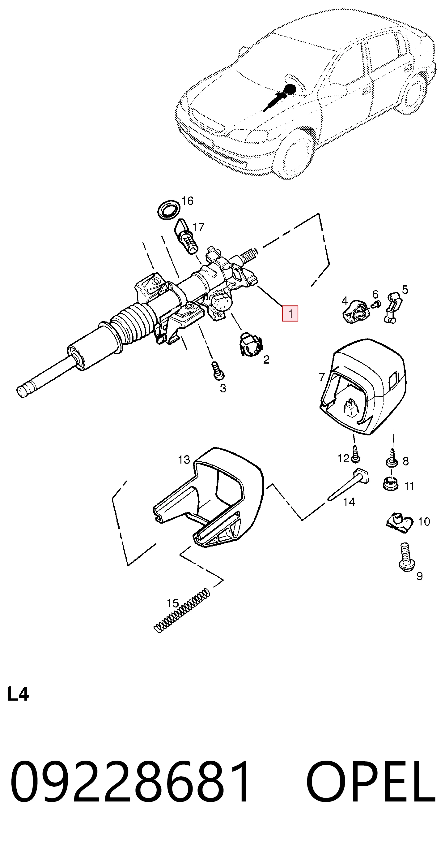 Рульова колонка General Motors 0900111 ціна, від 10.16 USD