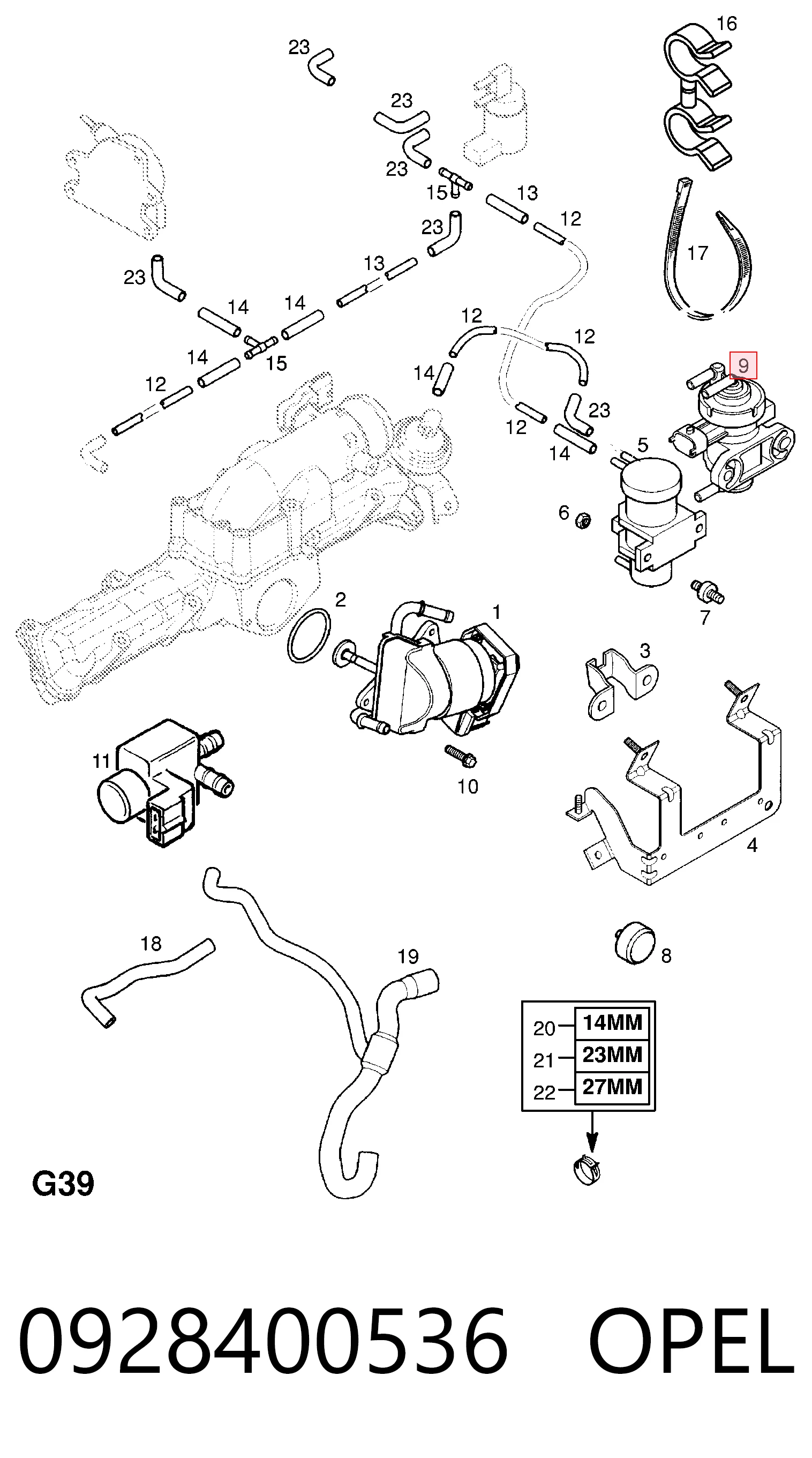Клапан перетворювач тиску наддуву (соленоїд) 5851045 General Motors