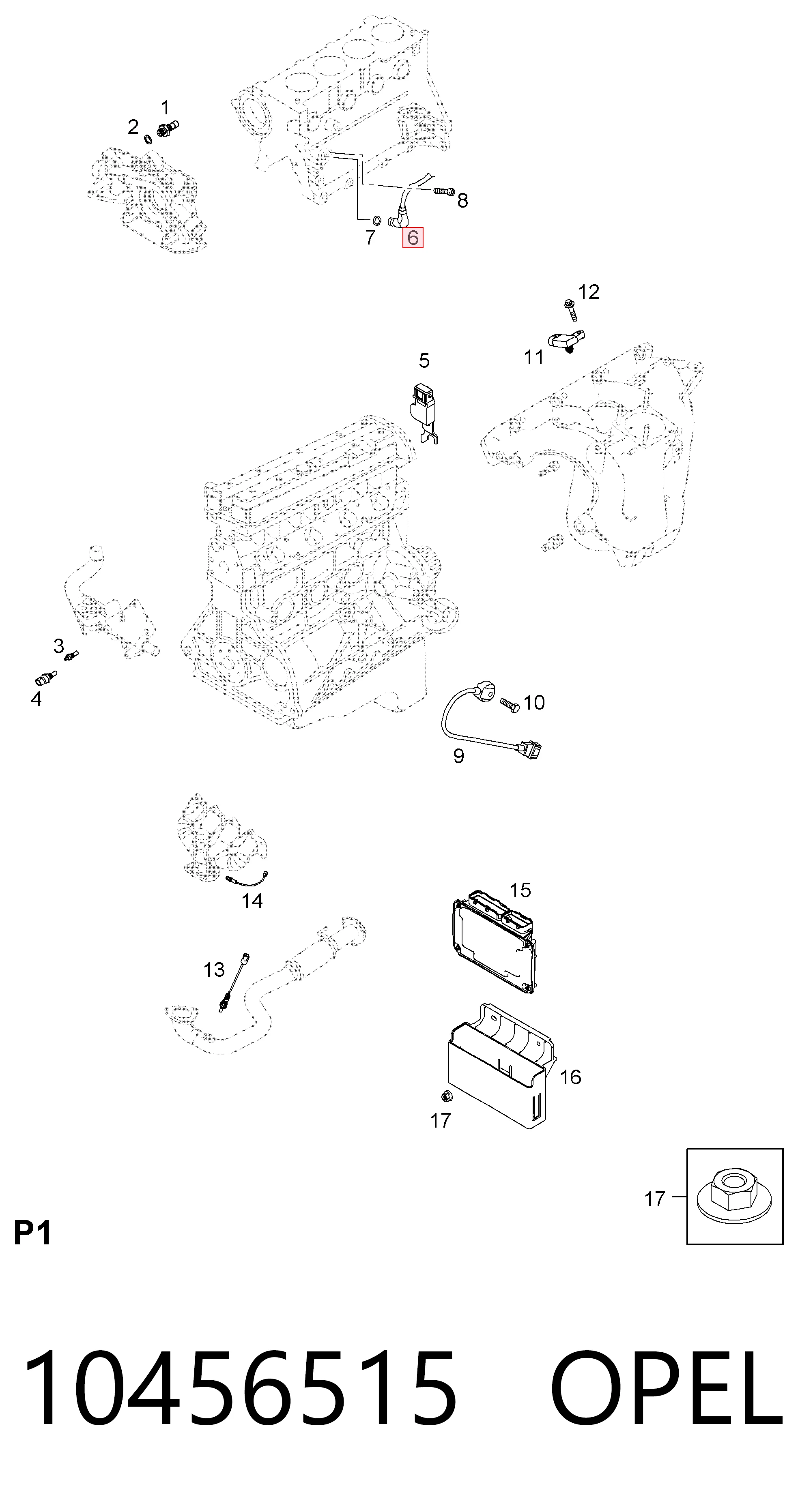 10456515 Opel ДПКВ
