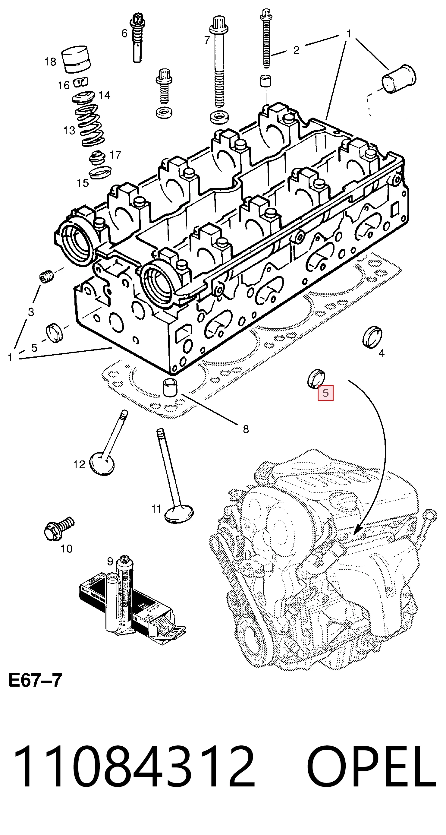 Заглушка ГБЦ/блоку циліндрів Porsche N0119082 ціна, від 0.99 USD