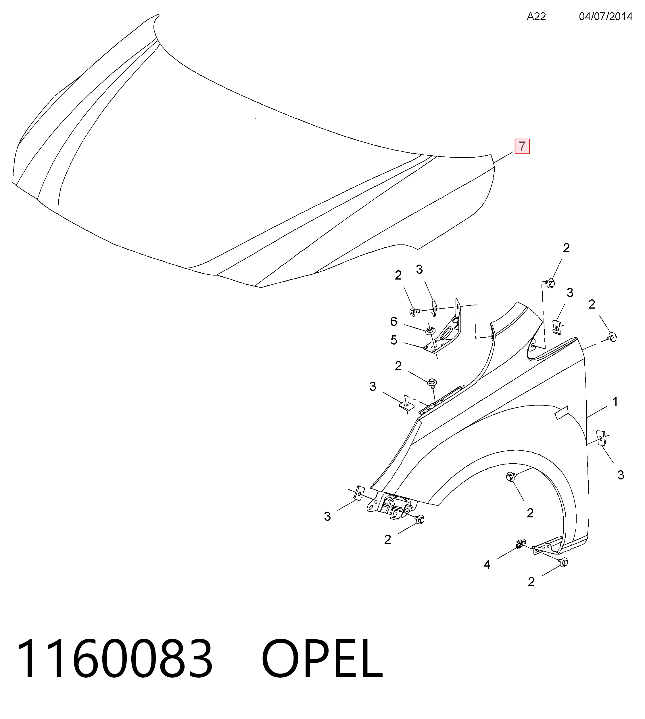 Капот Opel Corsa E хетчбек (X15) (2014 - 2026) ціна, від 125.48 USD