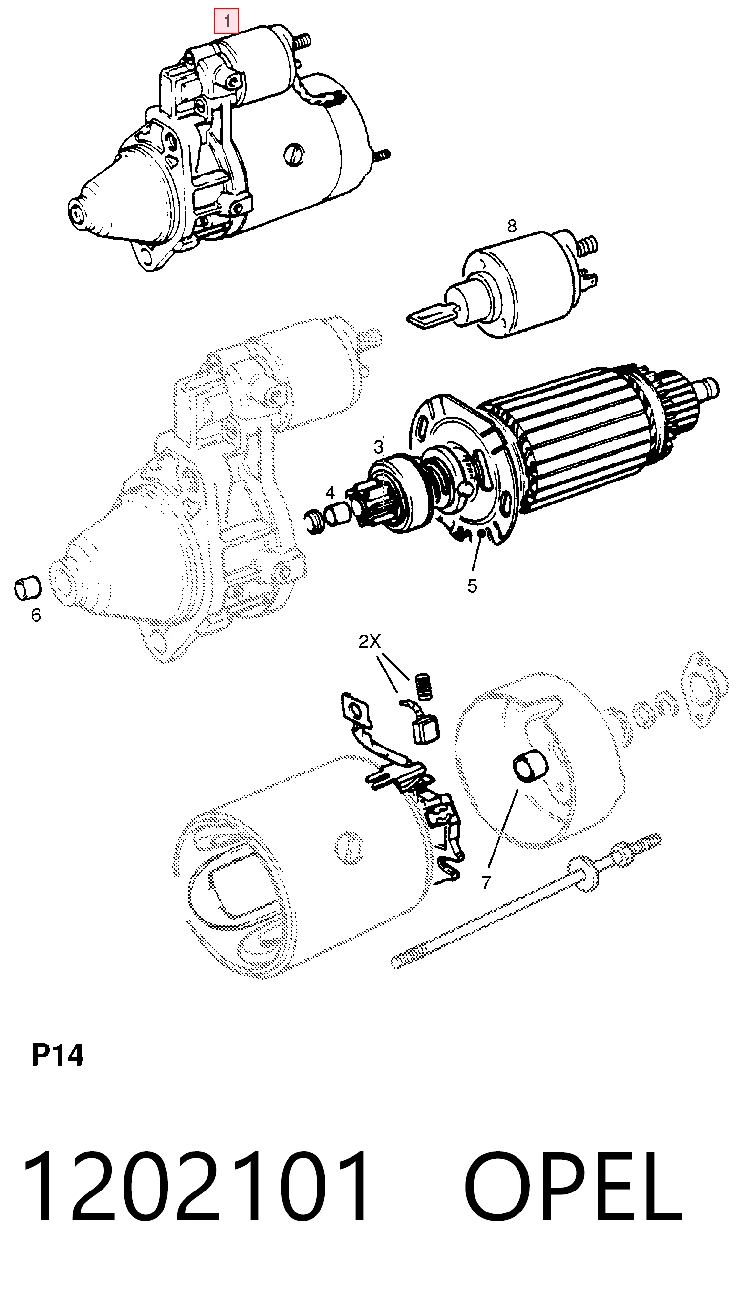 Стартер 1202021 General Motors