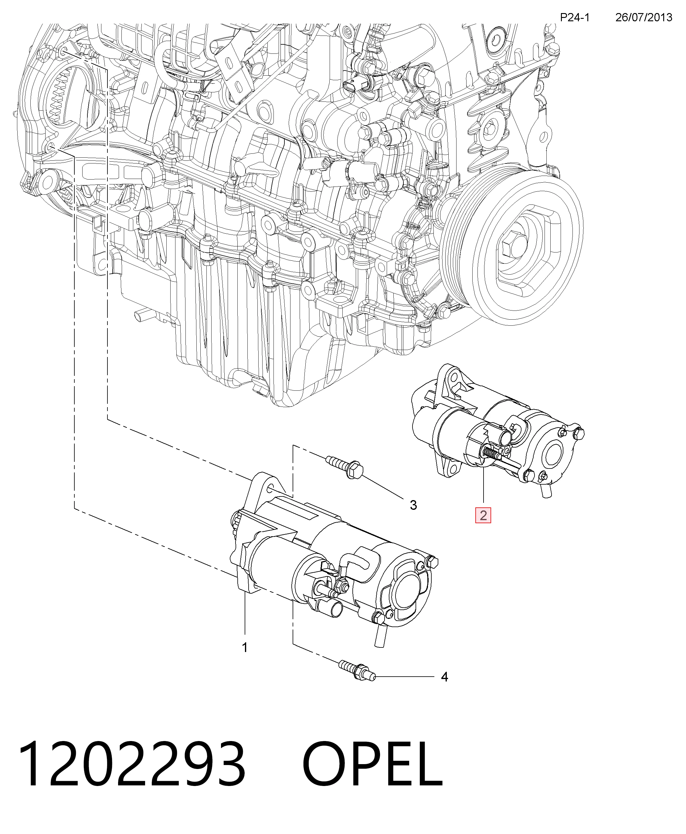  Стартер Opel Zafira 