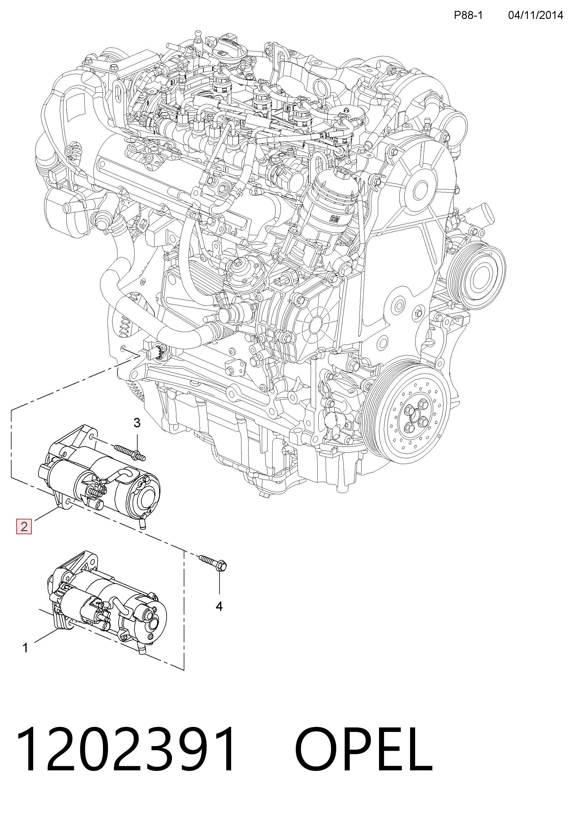 95520367 Opel Стартер двигуна