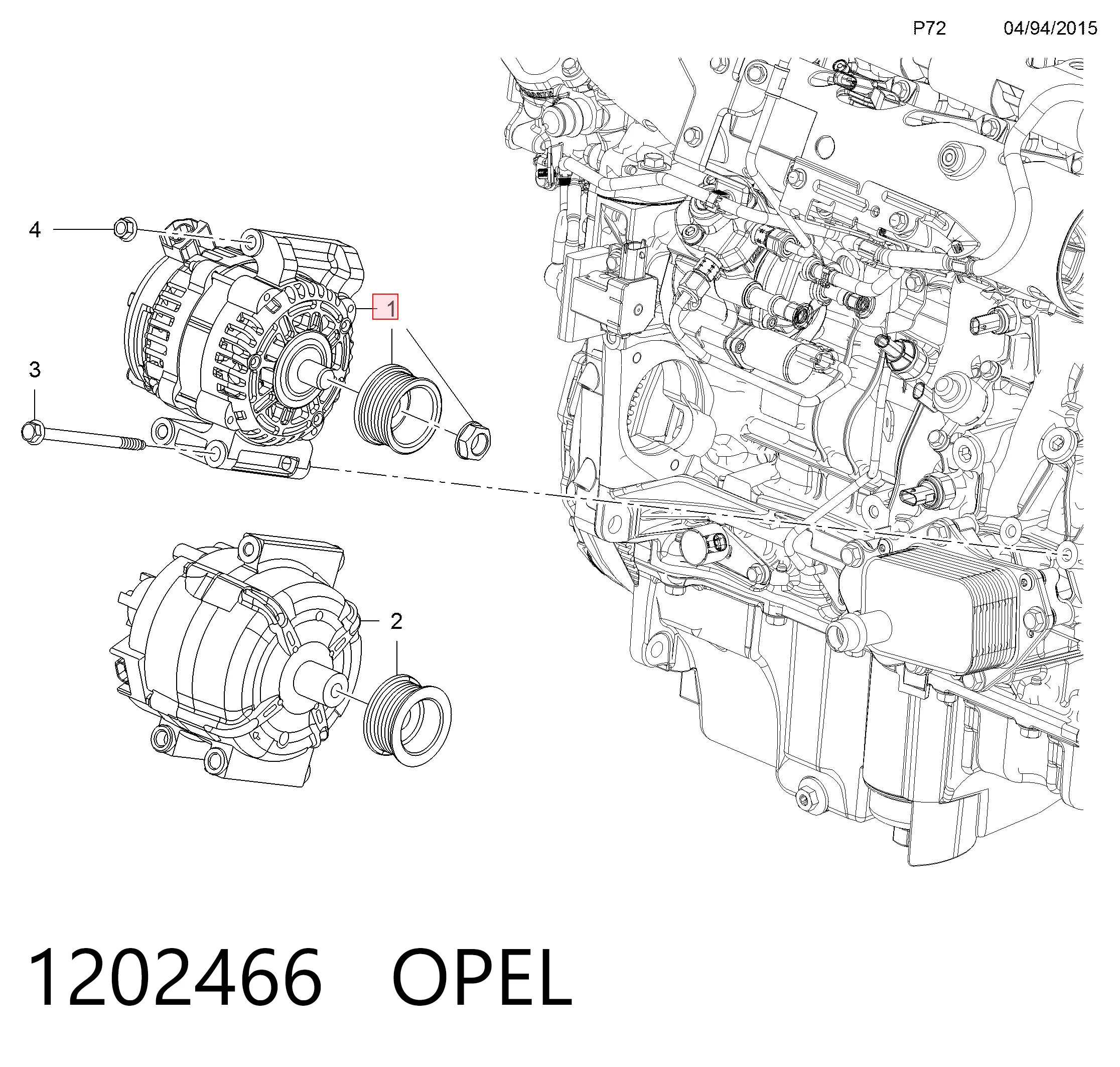 Купити 95519901 General Motors Генератор