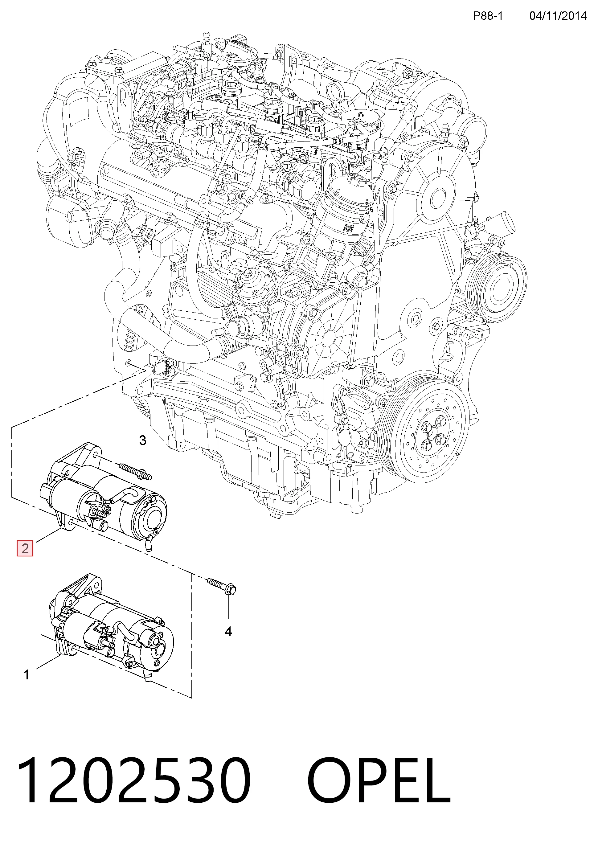 Стартер Opel 95520367 ціна, від 325.76 USD