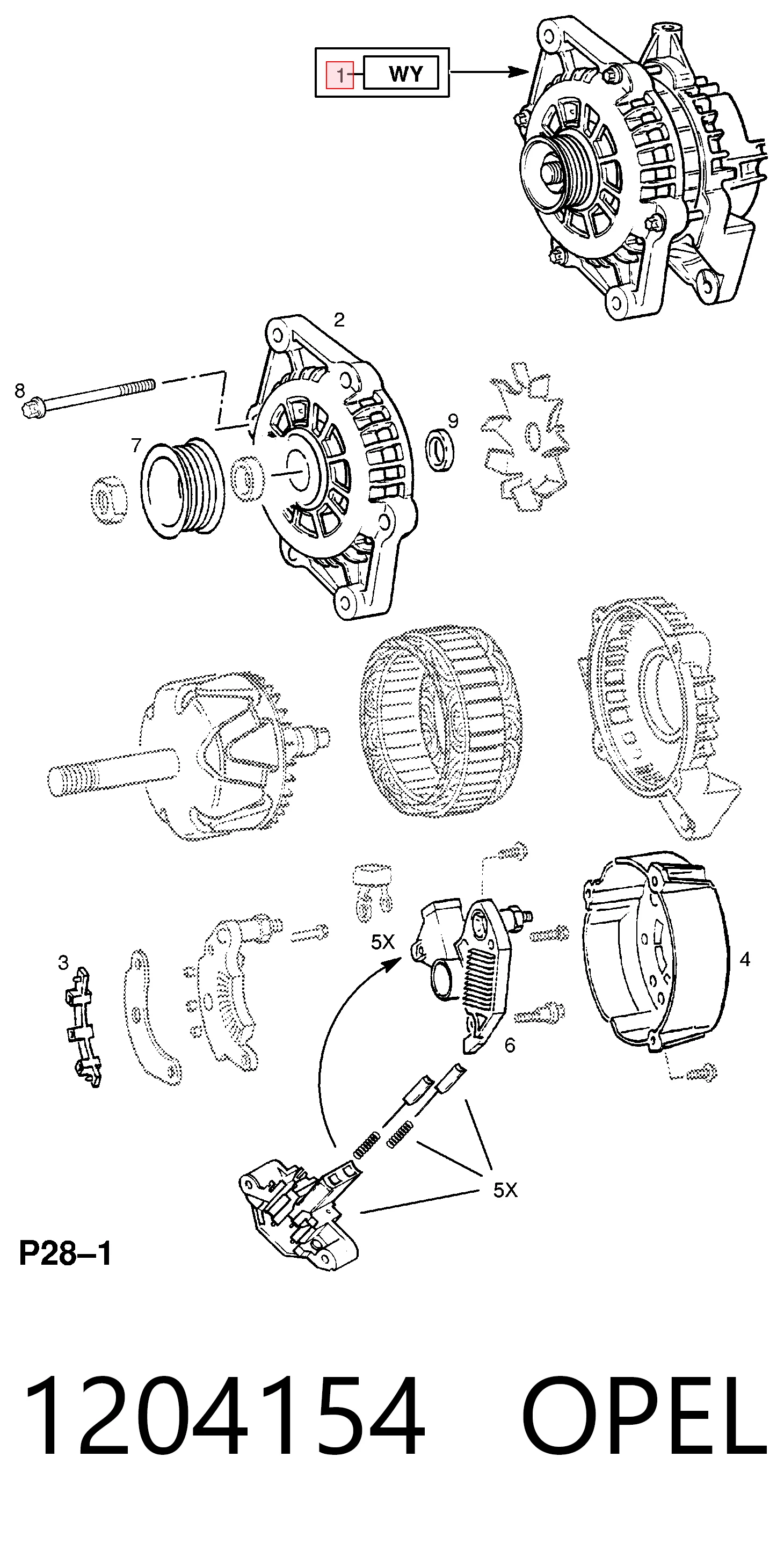 Купити Генератор Opel Ascona C 84, 89