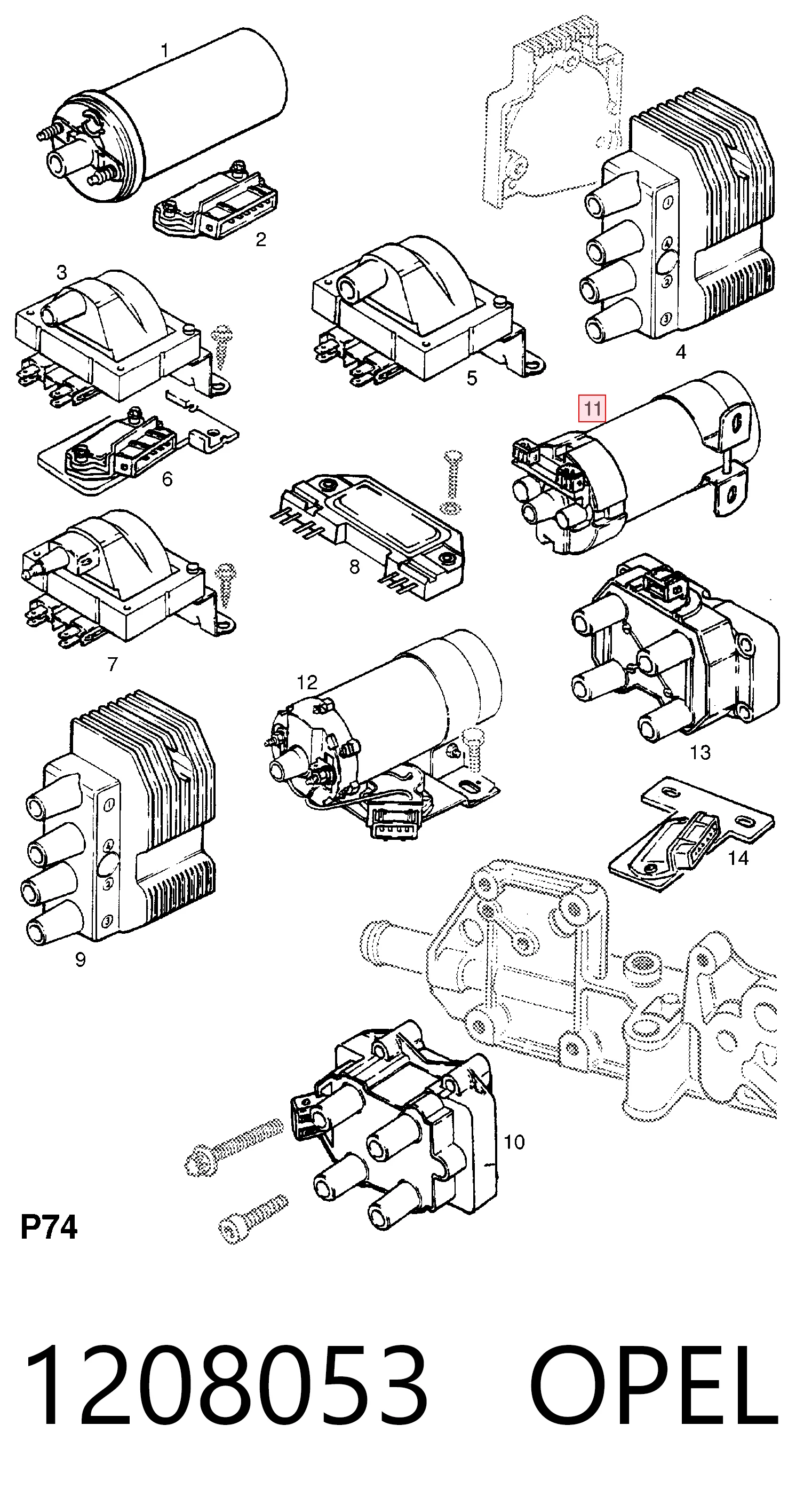 Котушка запалювання 4226031 General Motors
