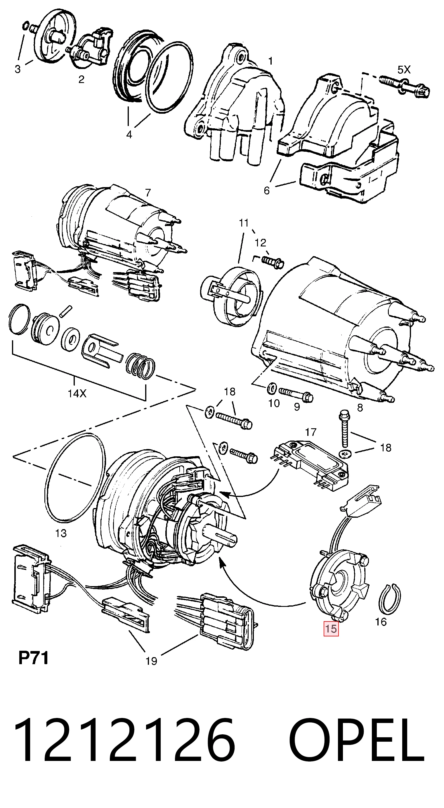 Купити Датчик Холла Opel Kadett E 33, 34, 43, 44