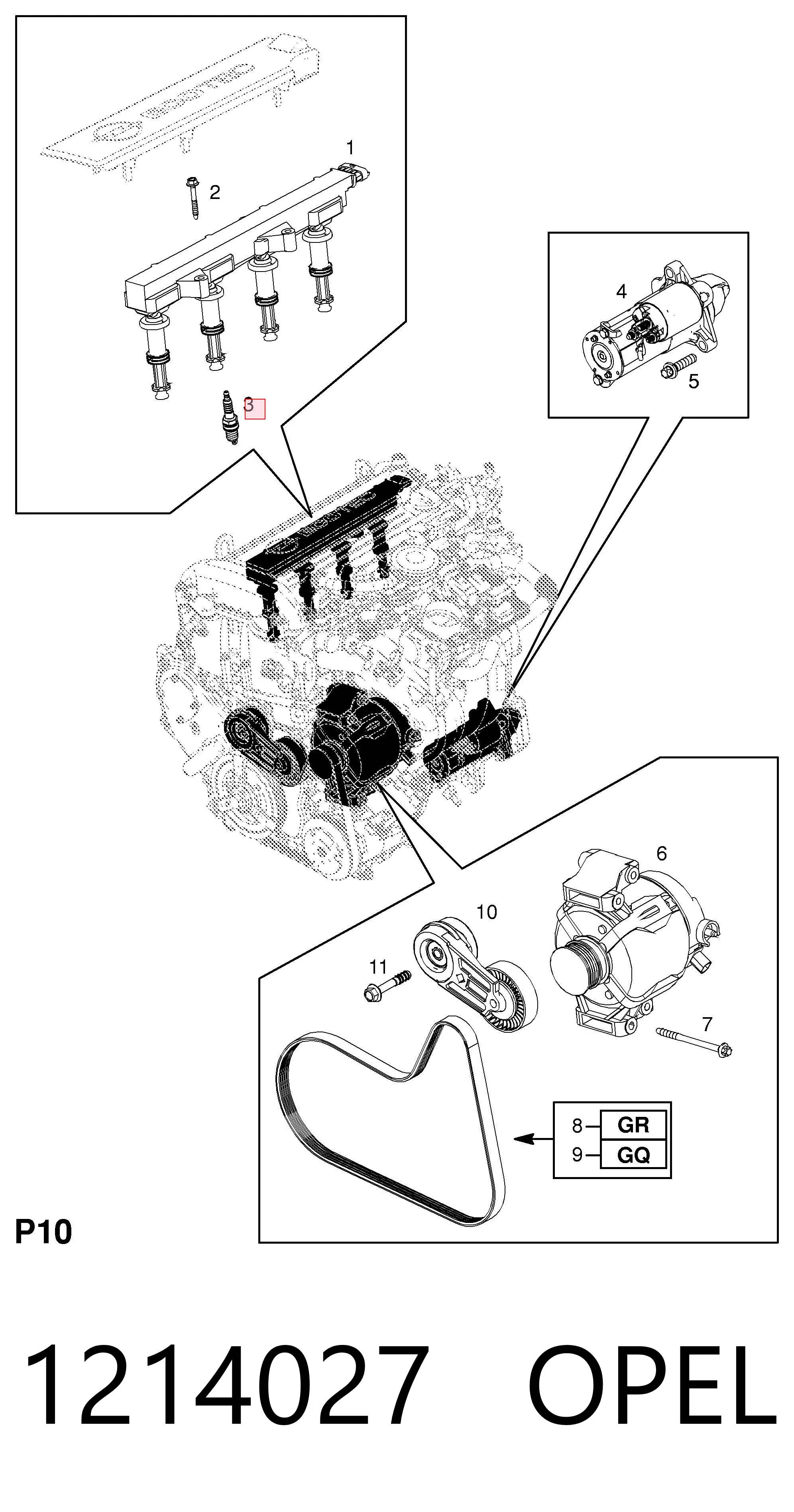 Свічки запалювання 95519056 General Motors